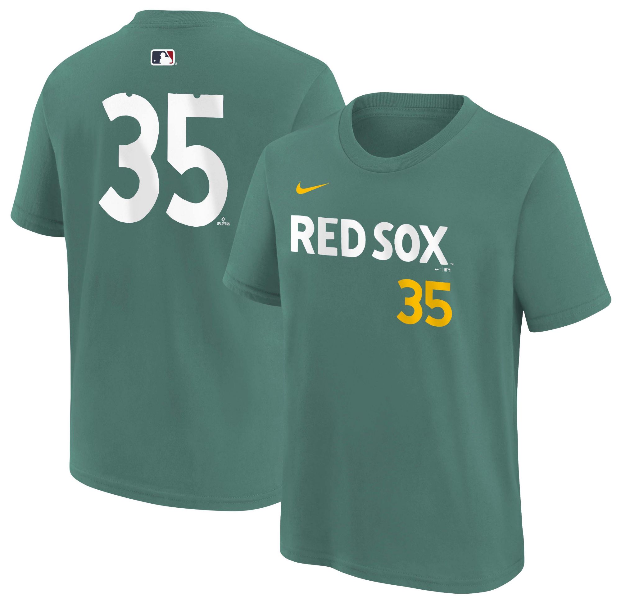 Nike Youth Boston Red Sox Blue Garrett Crochet #35 Home T-Shirt