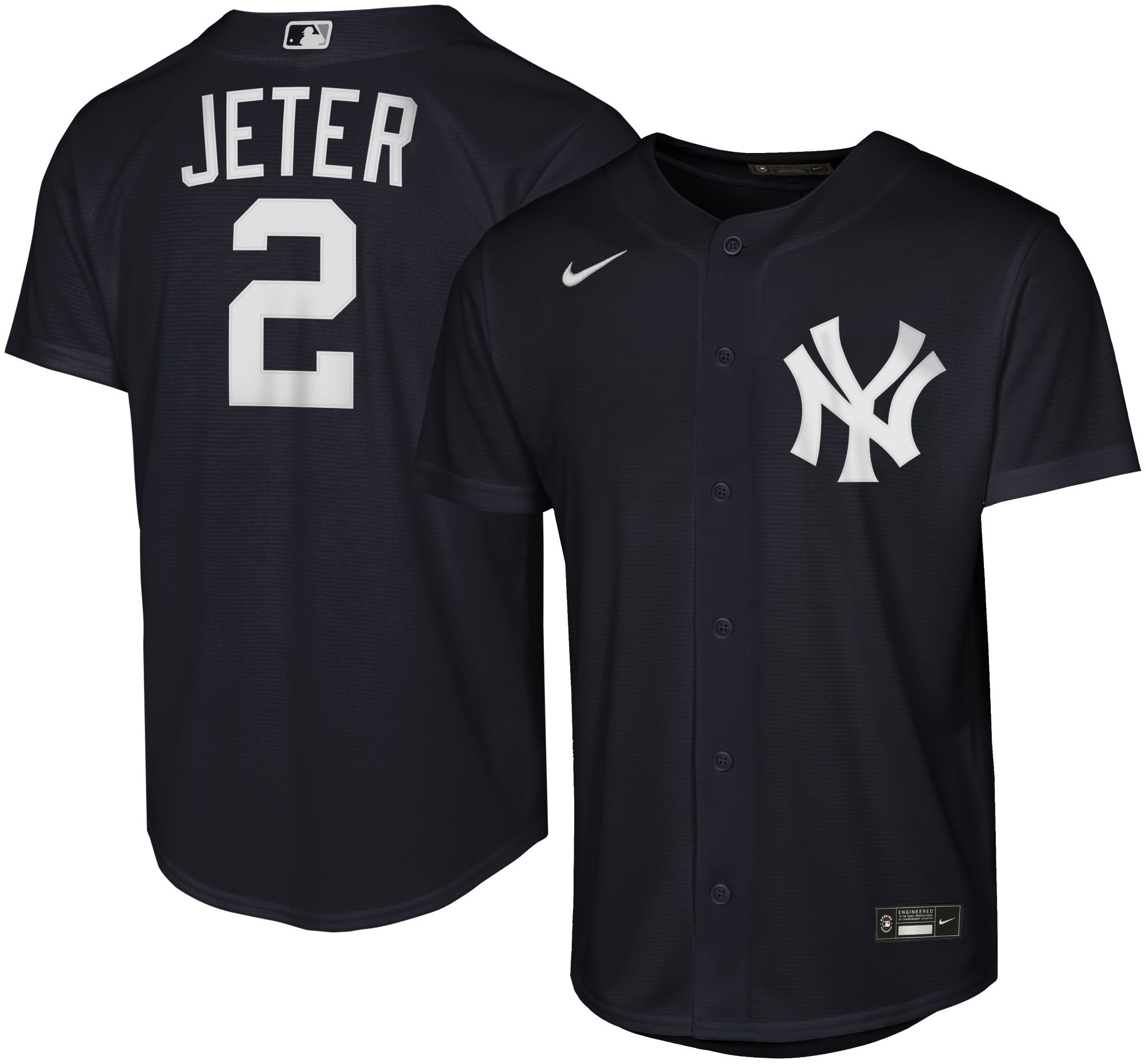 ニューヨーク・ヤンキース JETER 2 ユニフォーム Nike Youth New York Yankees Blue Derek Jeter #2 Alternate Baseline