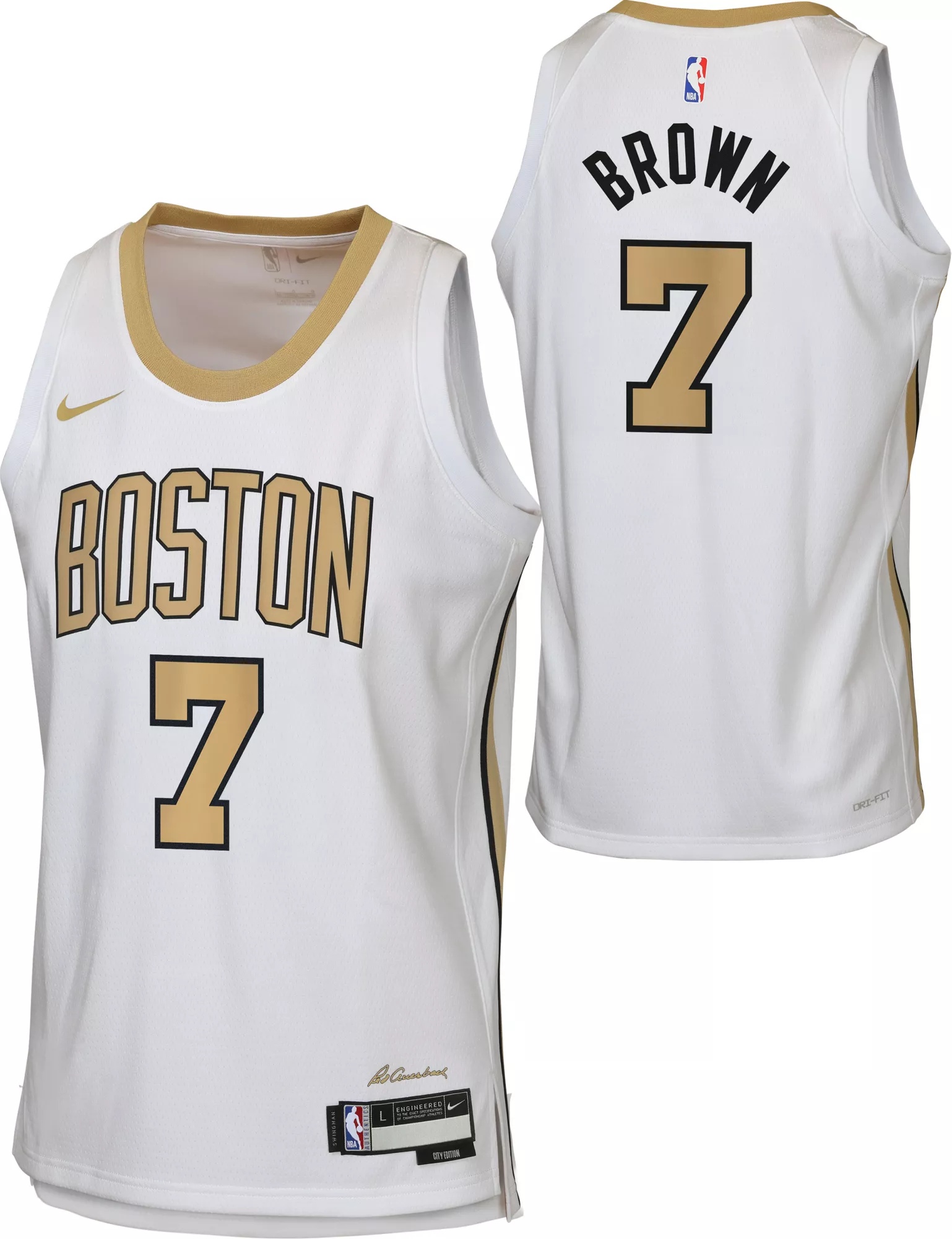 Nike Youth 2025-26 City Edition Boston Celtics Jaylen Brown #7 Swingman Jersey