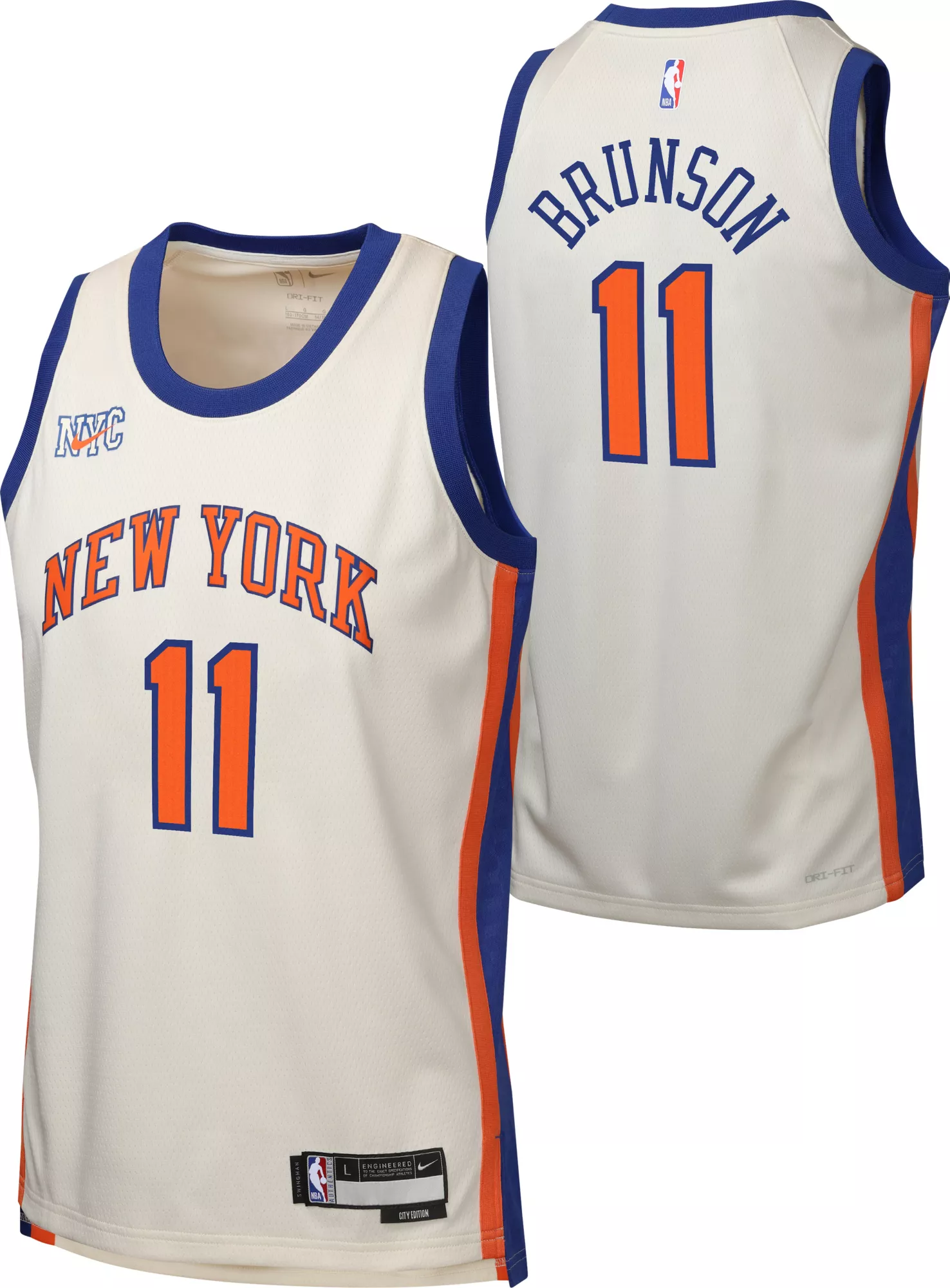 Nike Youth 2025-26 City Edition New York Knicks Jalen Brunson #11 Swingman Jersey