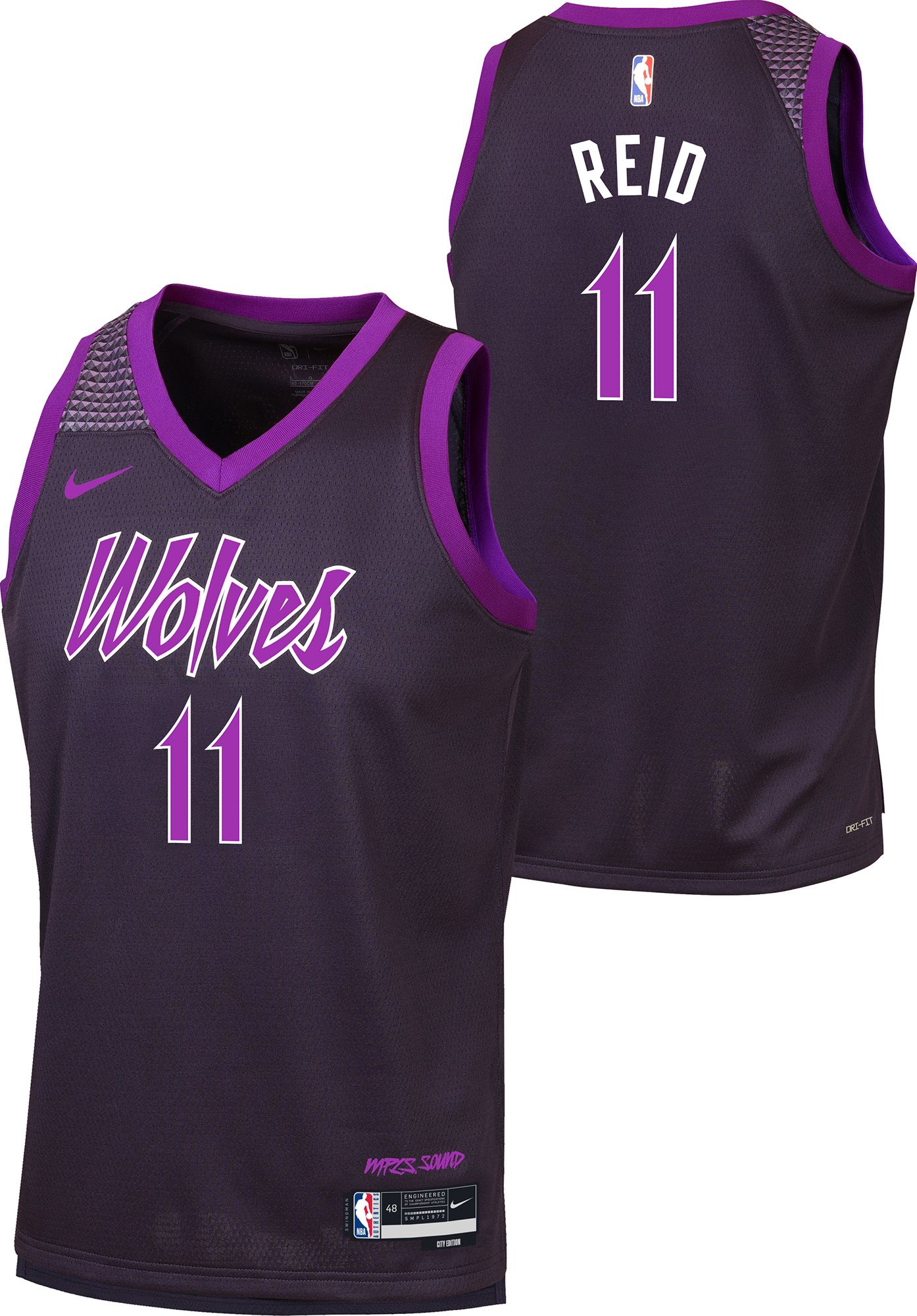 Nike Wolves City Edition ユニフォーム Lサイズ Nike Youth 2025-26 City Edition Minnesota Timberwolves Naz Reid