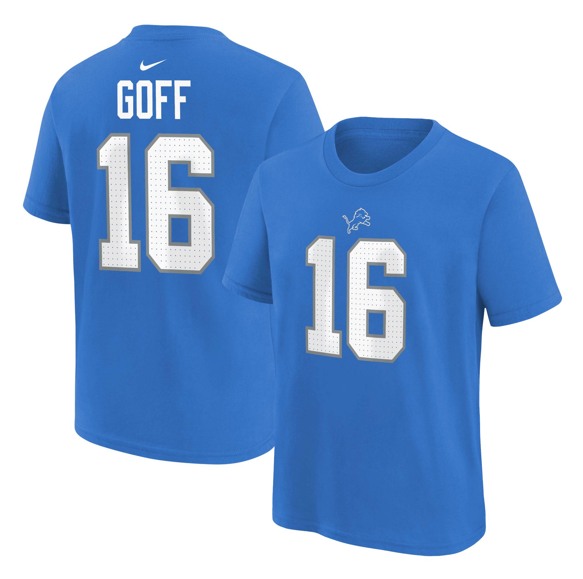 Nike Youth Detroit Lions Jared Goff #16 Blue T-Shirt | Dick's