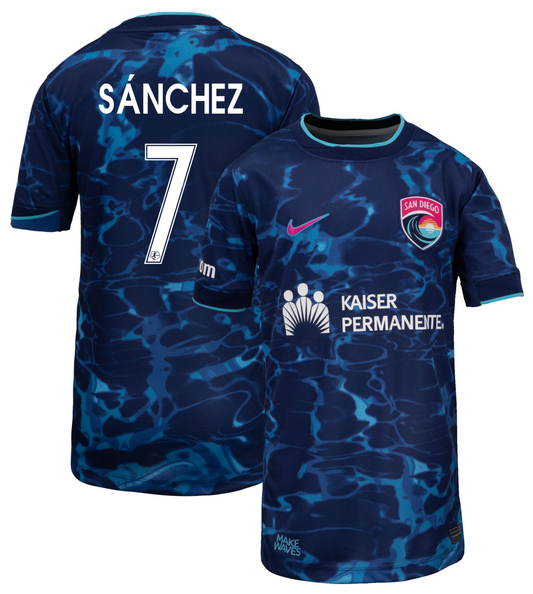 SEVEN BY SEVEN Tシャツ SAN DIEGO Nike Youth San Diego Wave Maria Sanchez #7 Blue Away Replica