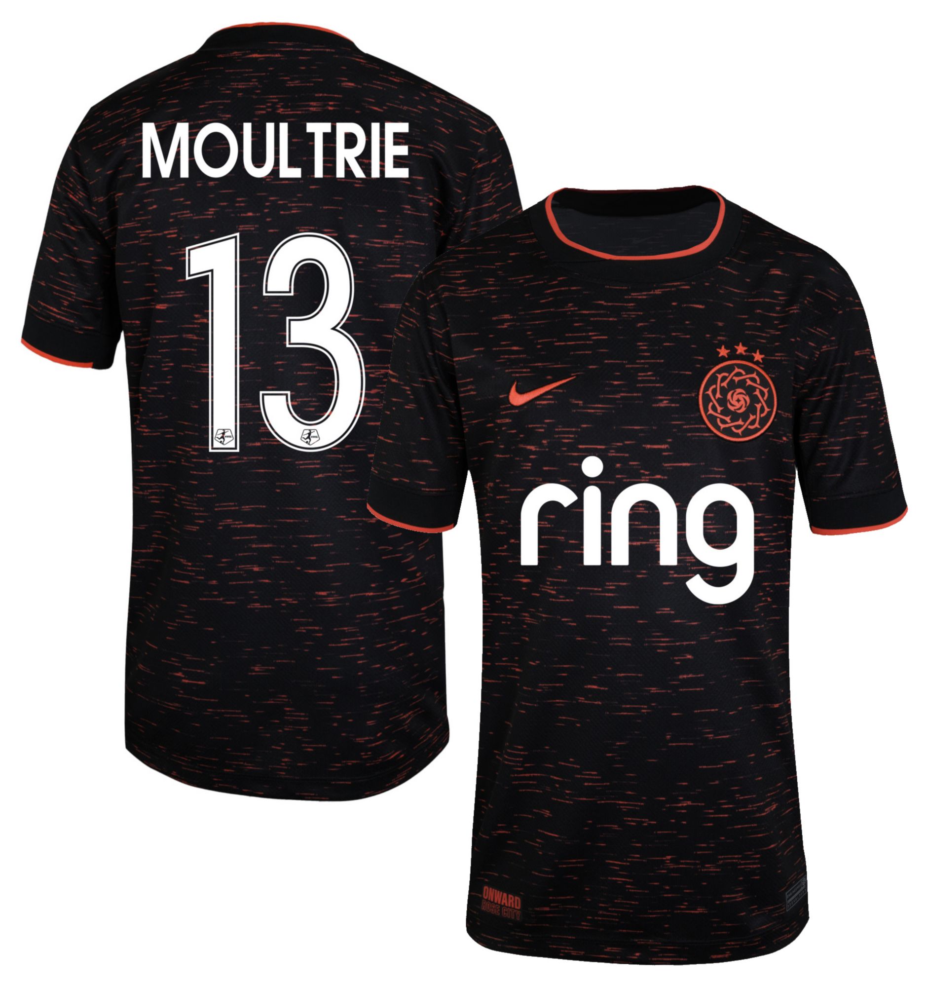 Nike Youth Portland Thorns Olivia Moultrie #13 Black Away Replica