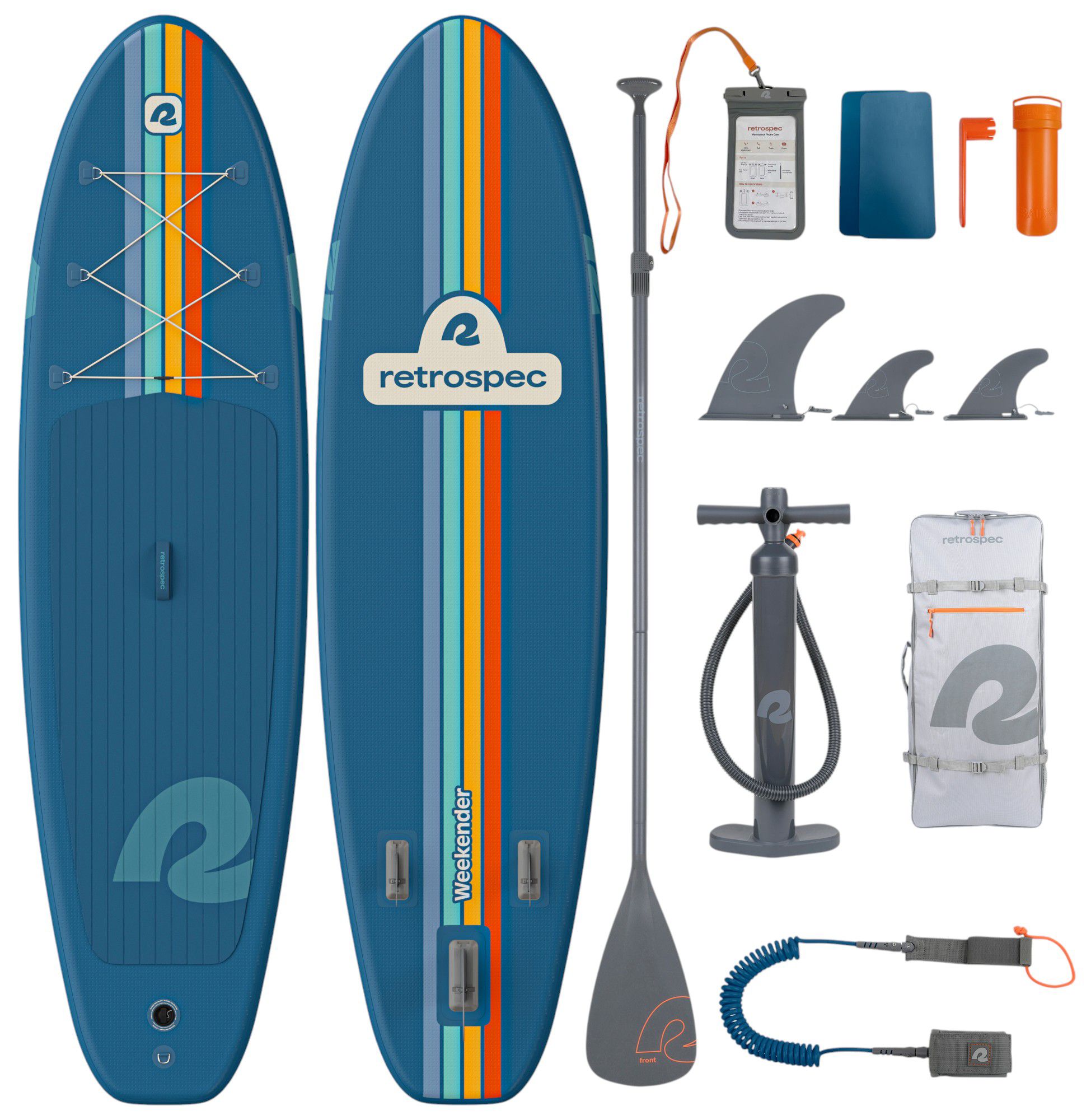 Retrospec Weekender Inflatable Stand Up Paddle Board 10'6”