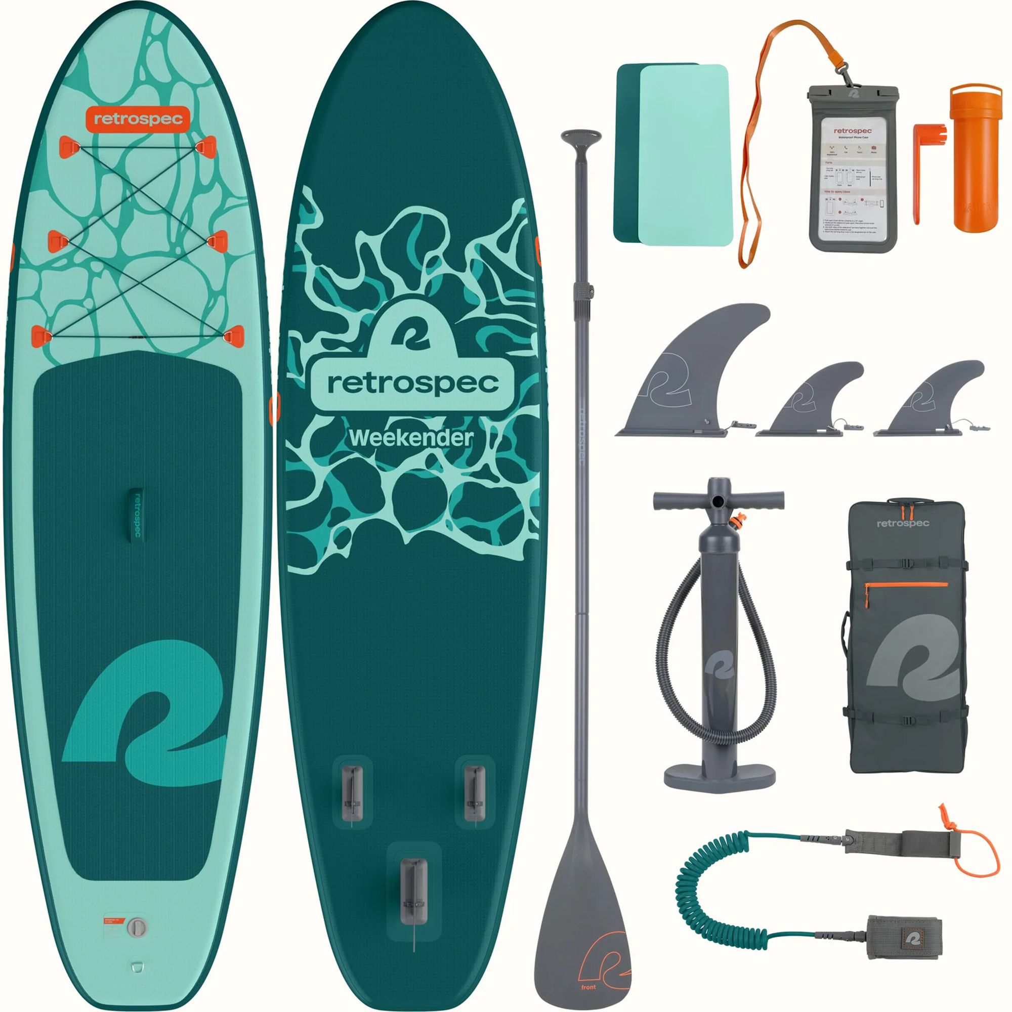 Retrospec Weekender Inflatable Stand Up Paddle Board 10'6
