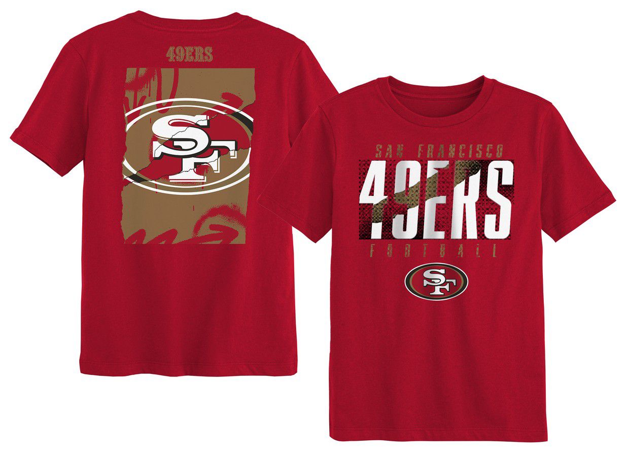 NFL Team Apparel Boys' San Francisco 49ers Dark Red 4-7 Posterize