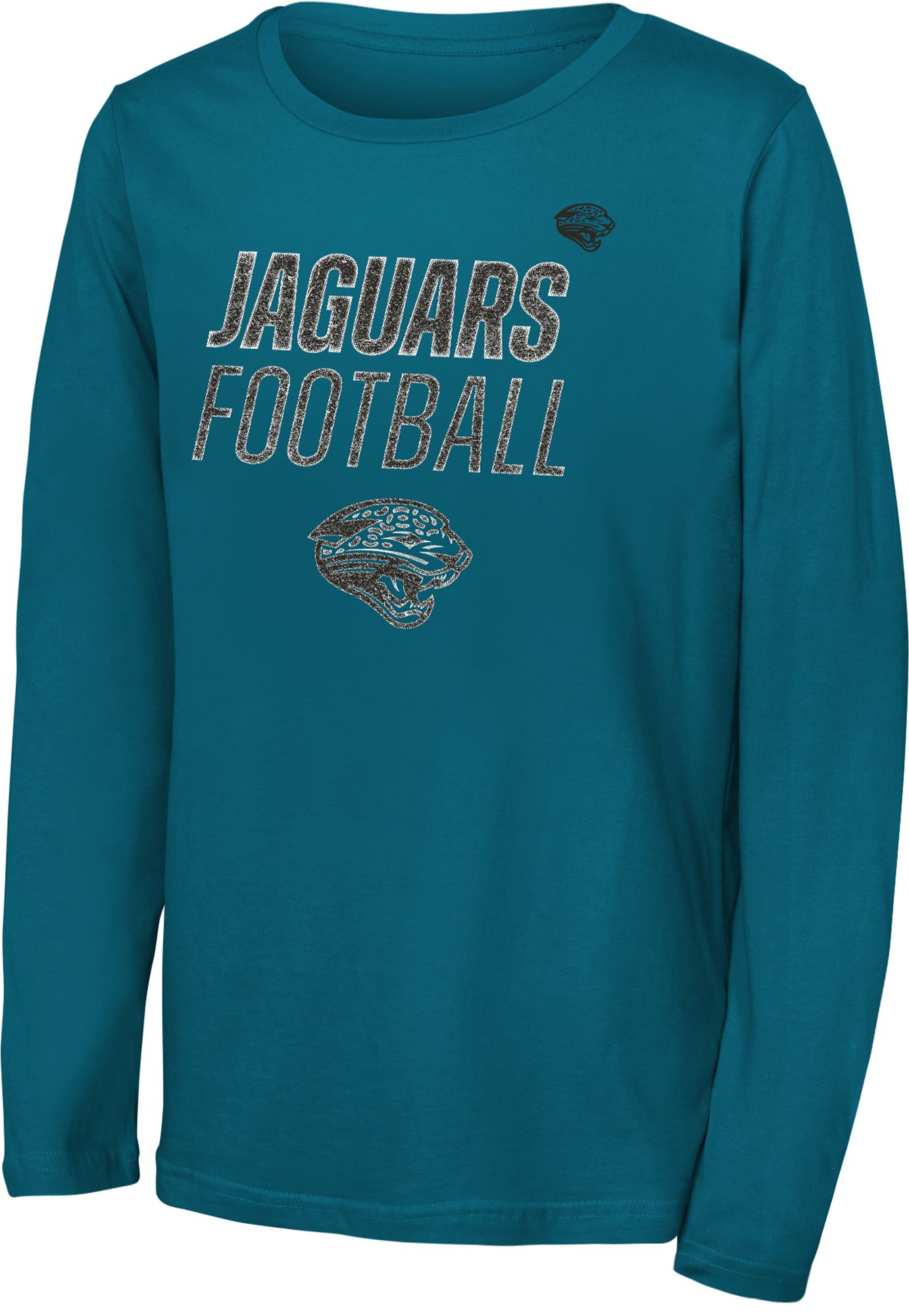 NFL Team Apparel Youth Jacksonville Jaguars Teal Worn Trendy Long
