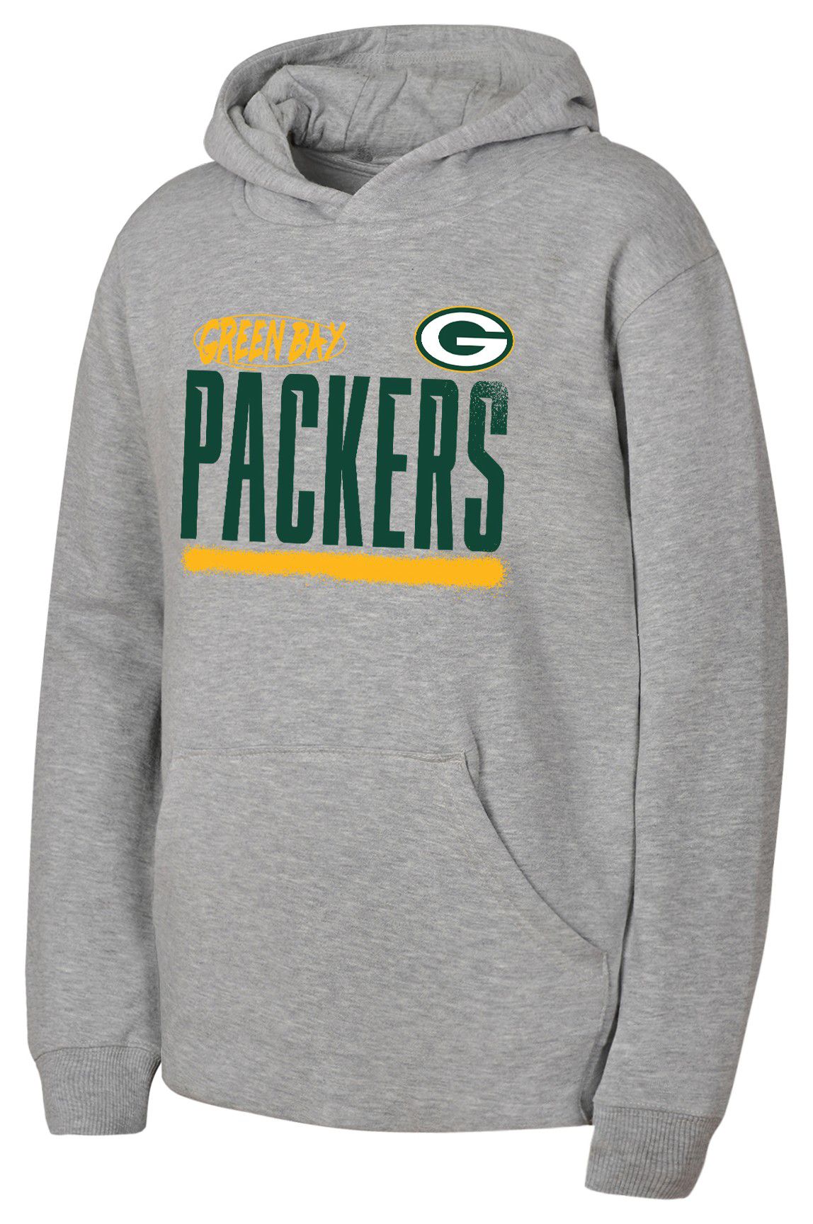 NFL Team Apparel Youth Green Bay Packers Heather Grey Gameday