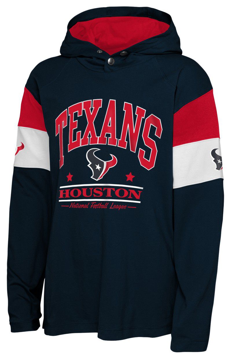 NFL Team Apparel Youth Houston Texans Navy Champs Back Long Sleeve