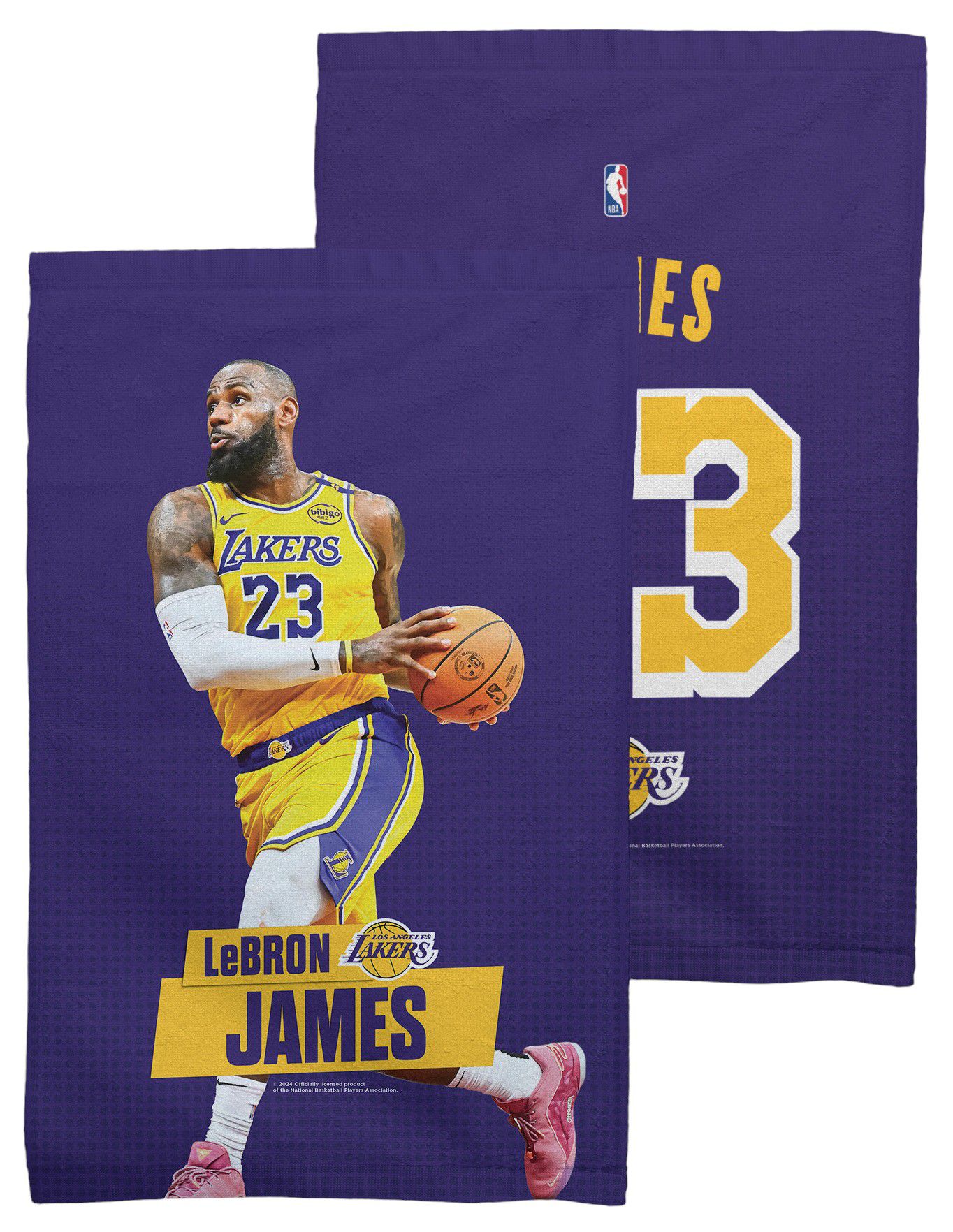 TheNorthwest Los Angeles Lakers LeBron James Two Pack Fan Towel