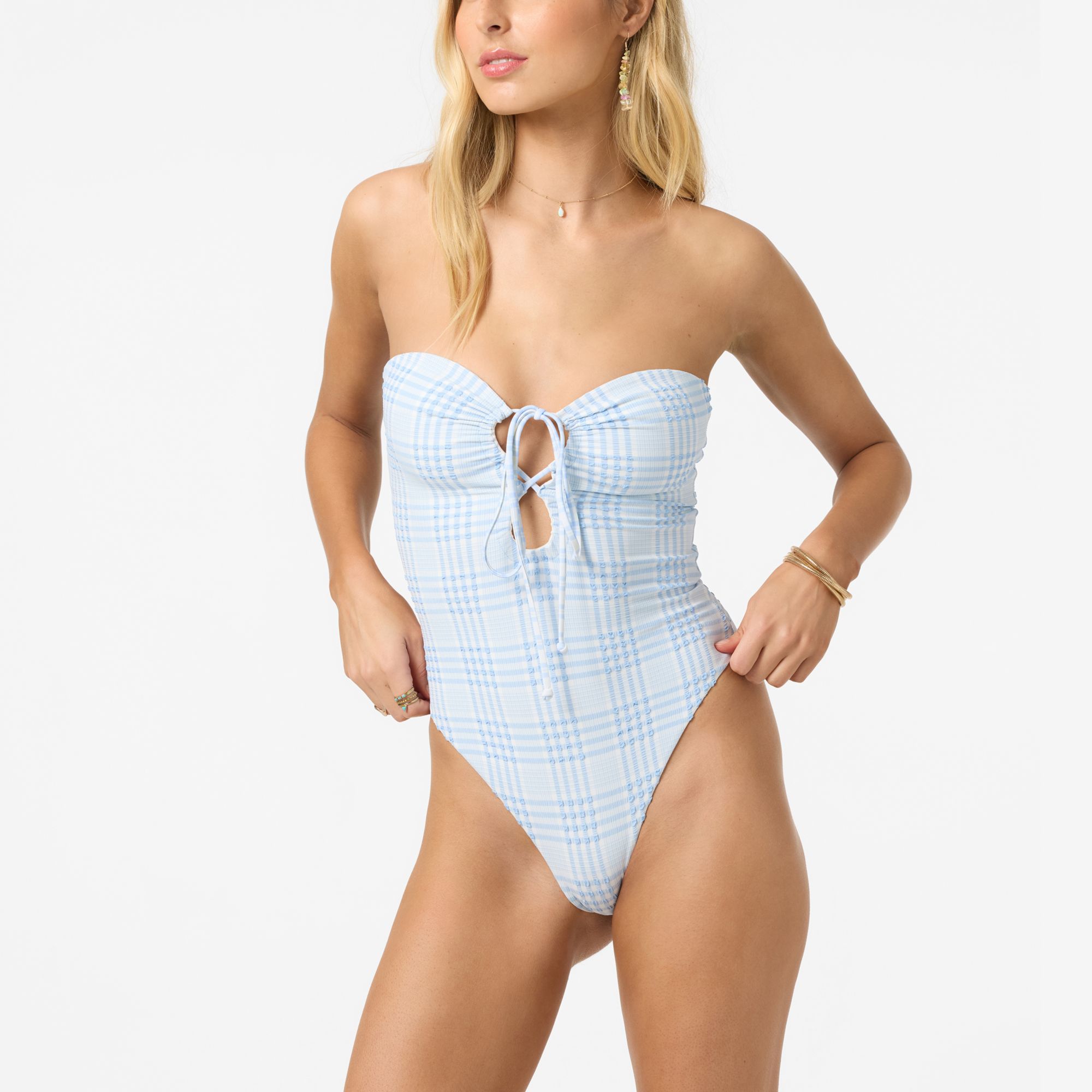 O'Neill Women's Catamaran Plaid Poolside One-Piece Swimsuit