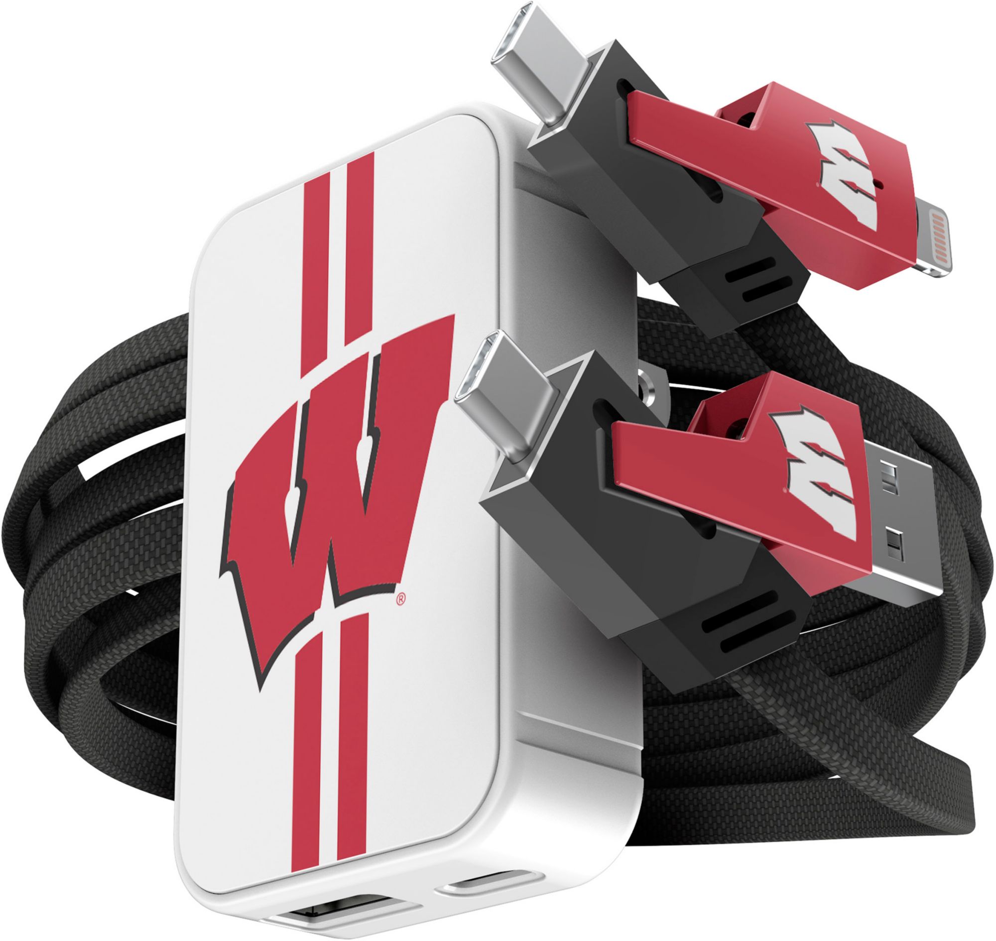 SOAR Wisconsin Badgers Slim Wireless Charger & 4-in-1 Cable Pack