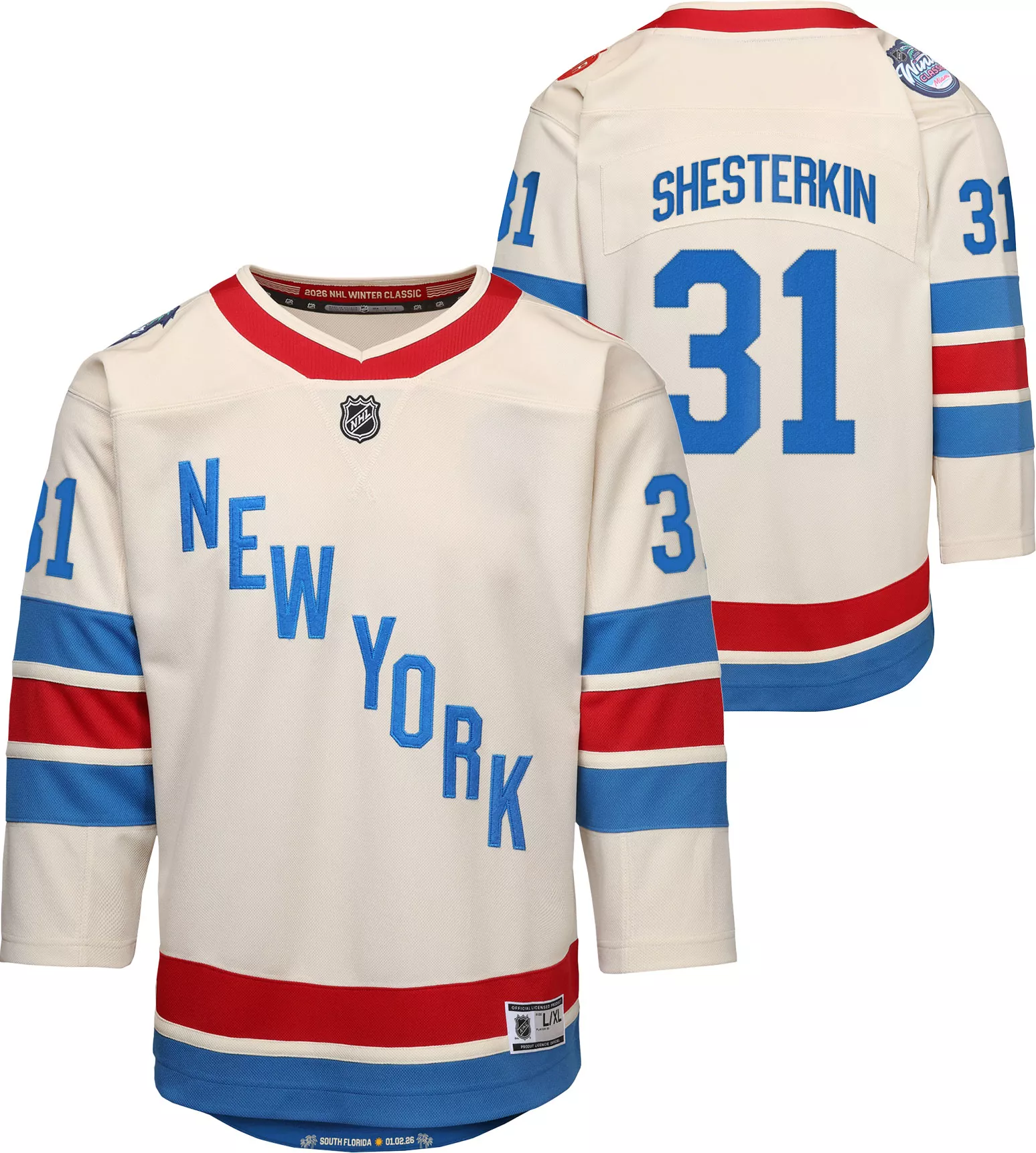 NHL Boys' New York Rangers Winter Classic 2026 Igor Shesterkin #31 Replica Jersey