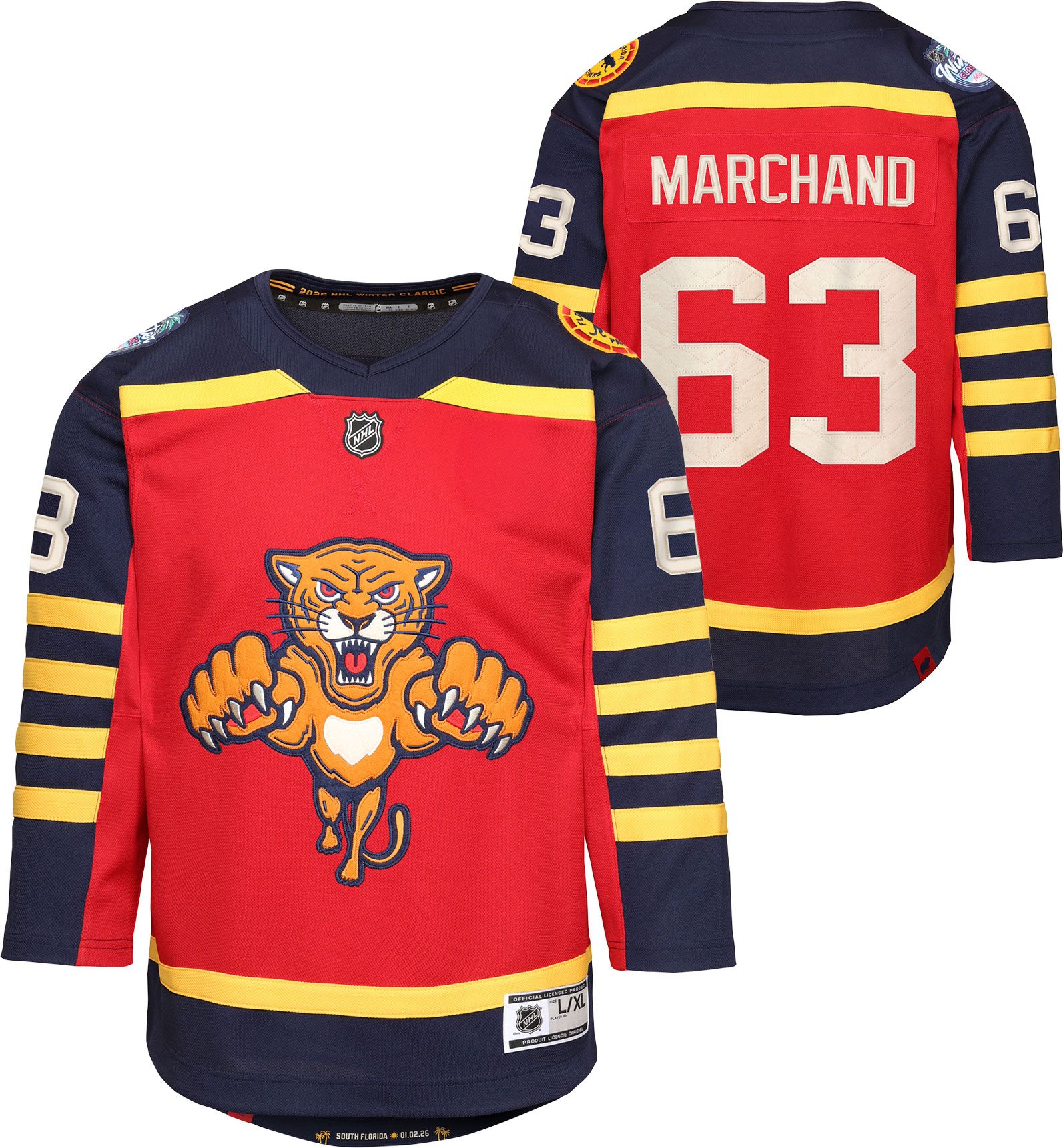 NHL Youth Florida Panthers Winter Classic 2026 Brad Marchand #63