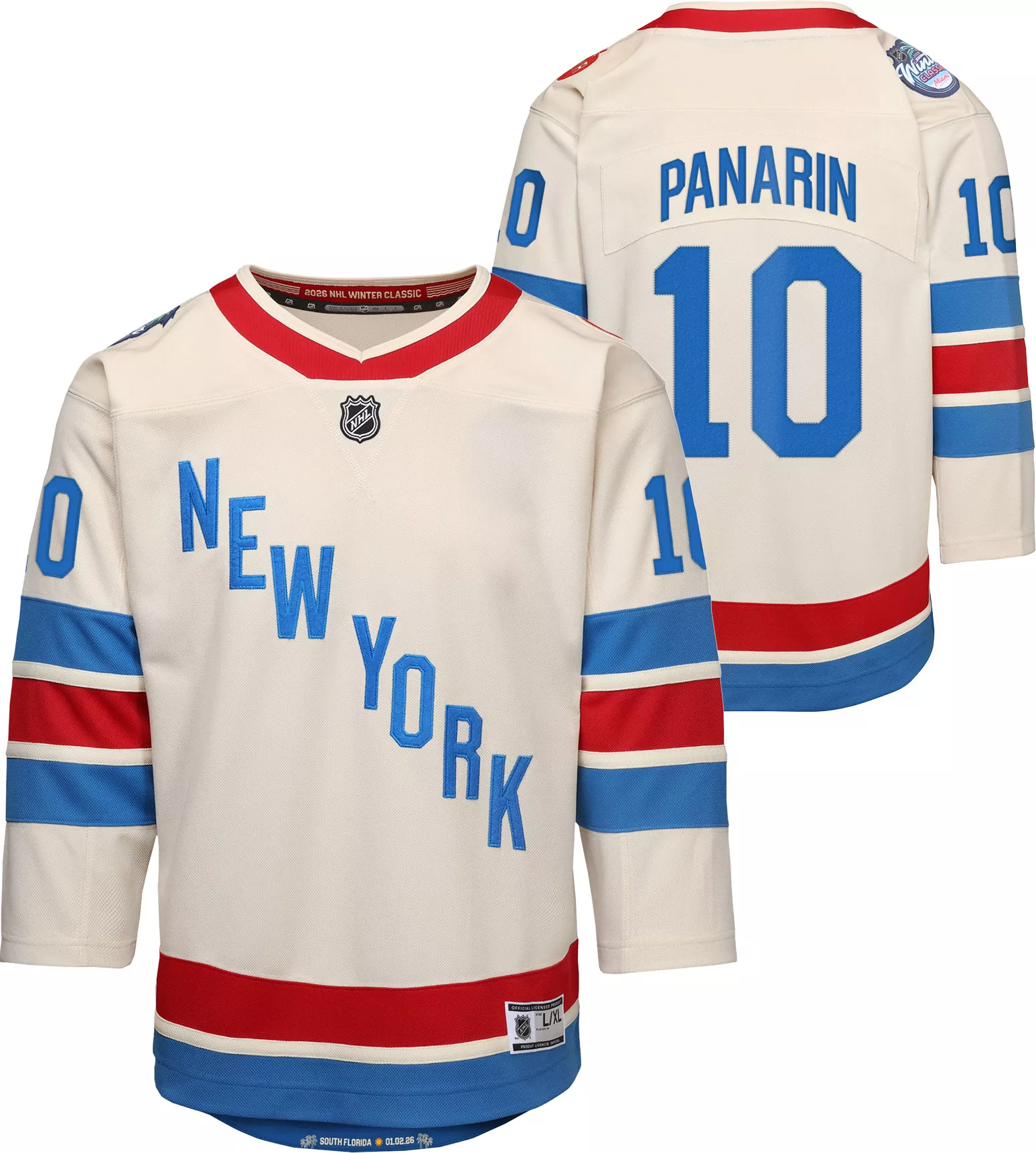 NHL Youth New York Rangers Winter Classic 2026 Artemi Panarin #10 Replica Jersey