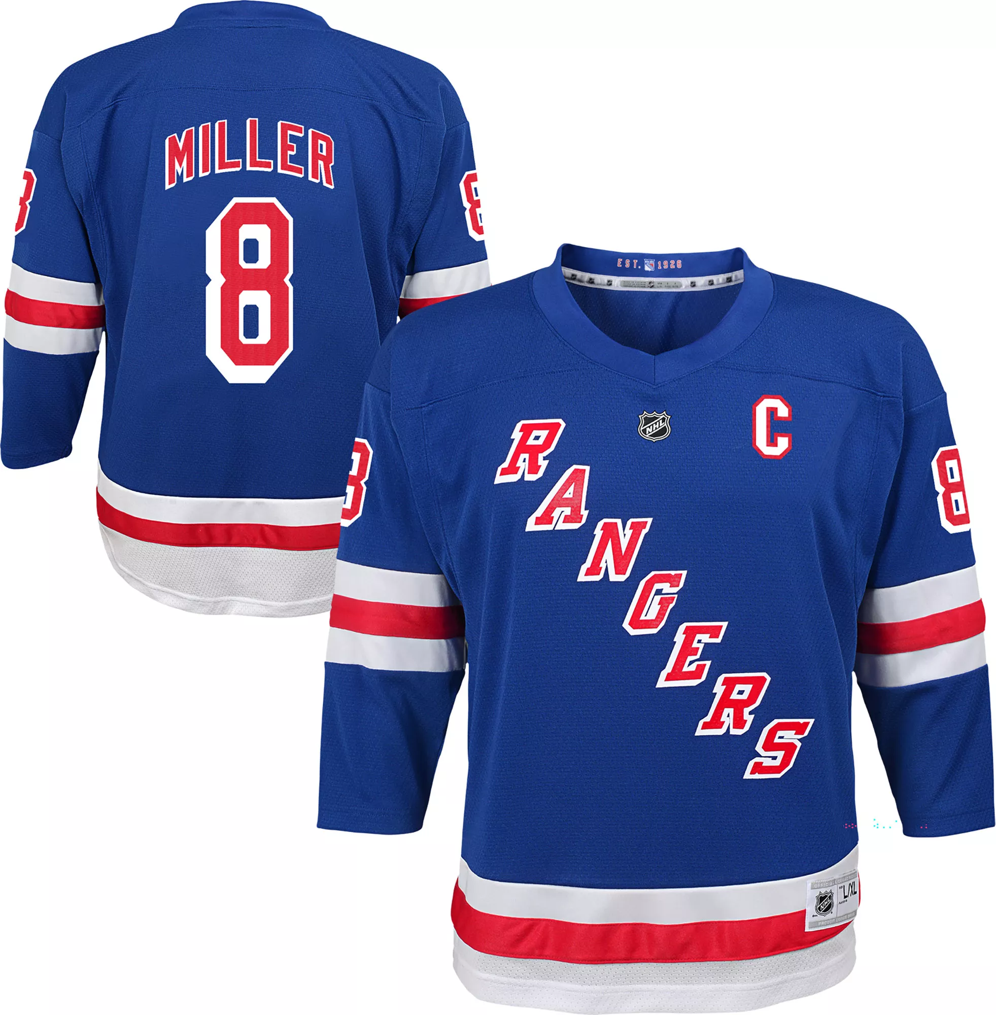 NHL Youth New York Rangers J.T. Miller #8 Breakaway Blue T-Shirt