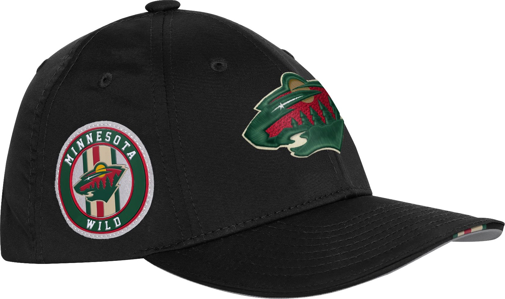 NHL Youth Minnesota Wild Black 2025 Draft Podium Adjustable Hat