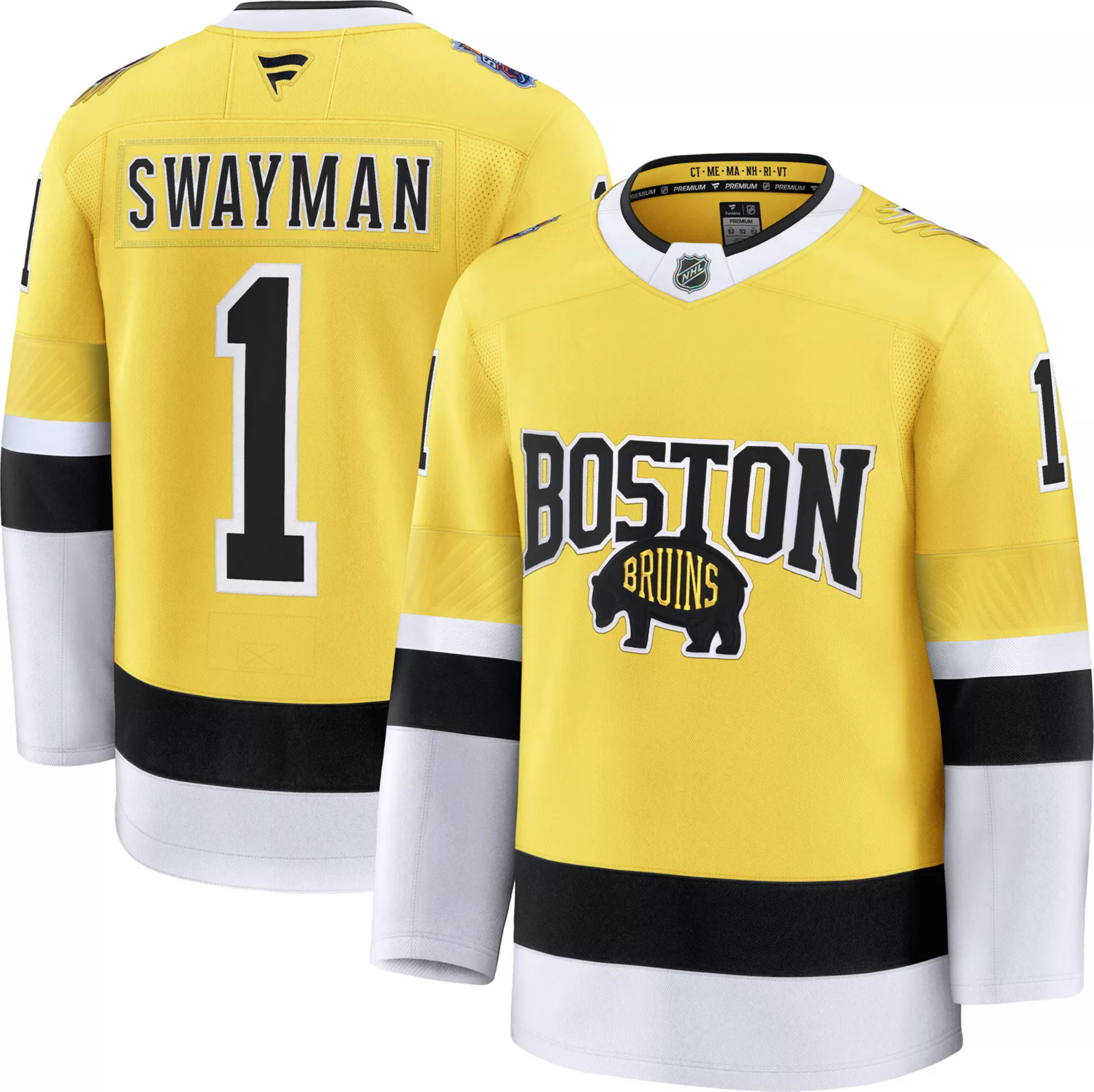 NHL Adult Boston Bruins Stadium Series 2026 Jeremy Swayman #1 Premier Jersey