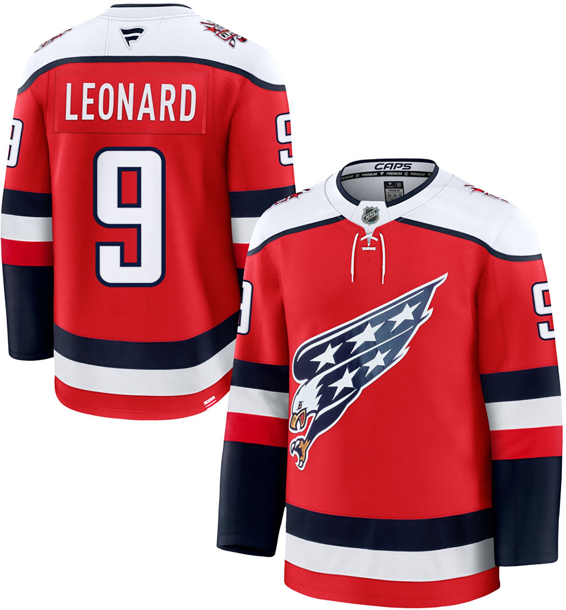 NHL Men's Washington Capitals Ryan Leonard #9 Red Authentic