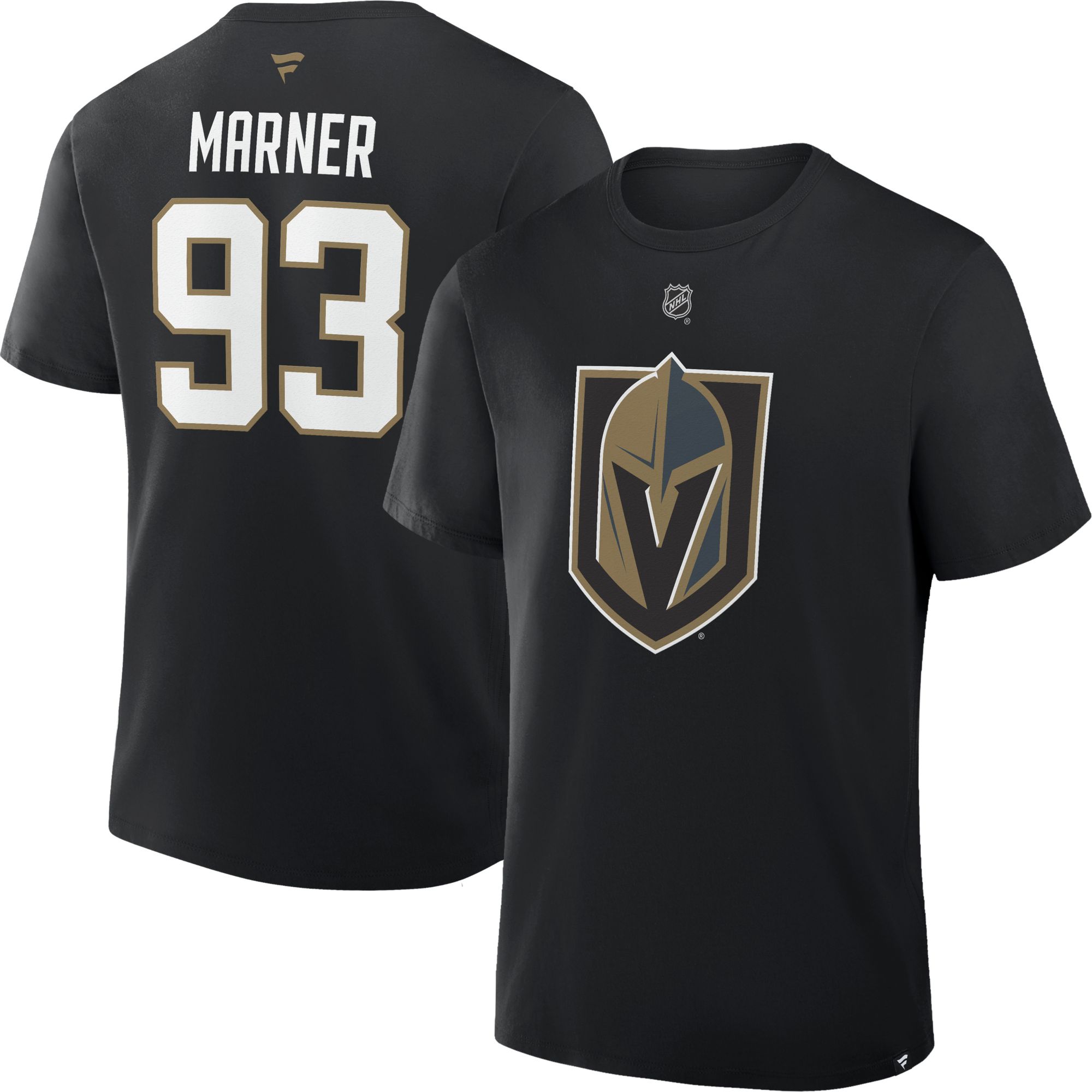 極美品 UNDER ARMOUR ウスターウォリアーズ ラガーシャツ YLG NHL Men's Vegas Golden Knights Mitch Marner #93 Black T-Shirt