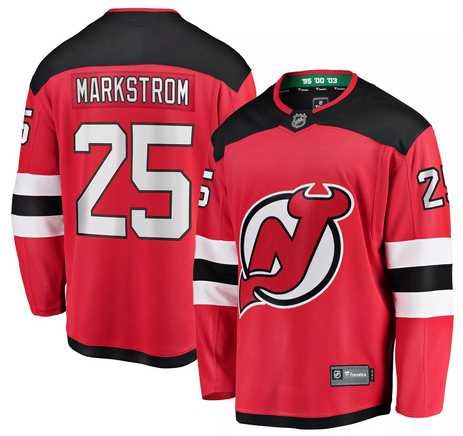 NHL Men's New Jersey Devils Jacob Markstrom #25 Red Breakaway Home Replica Jersey