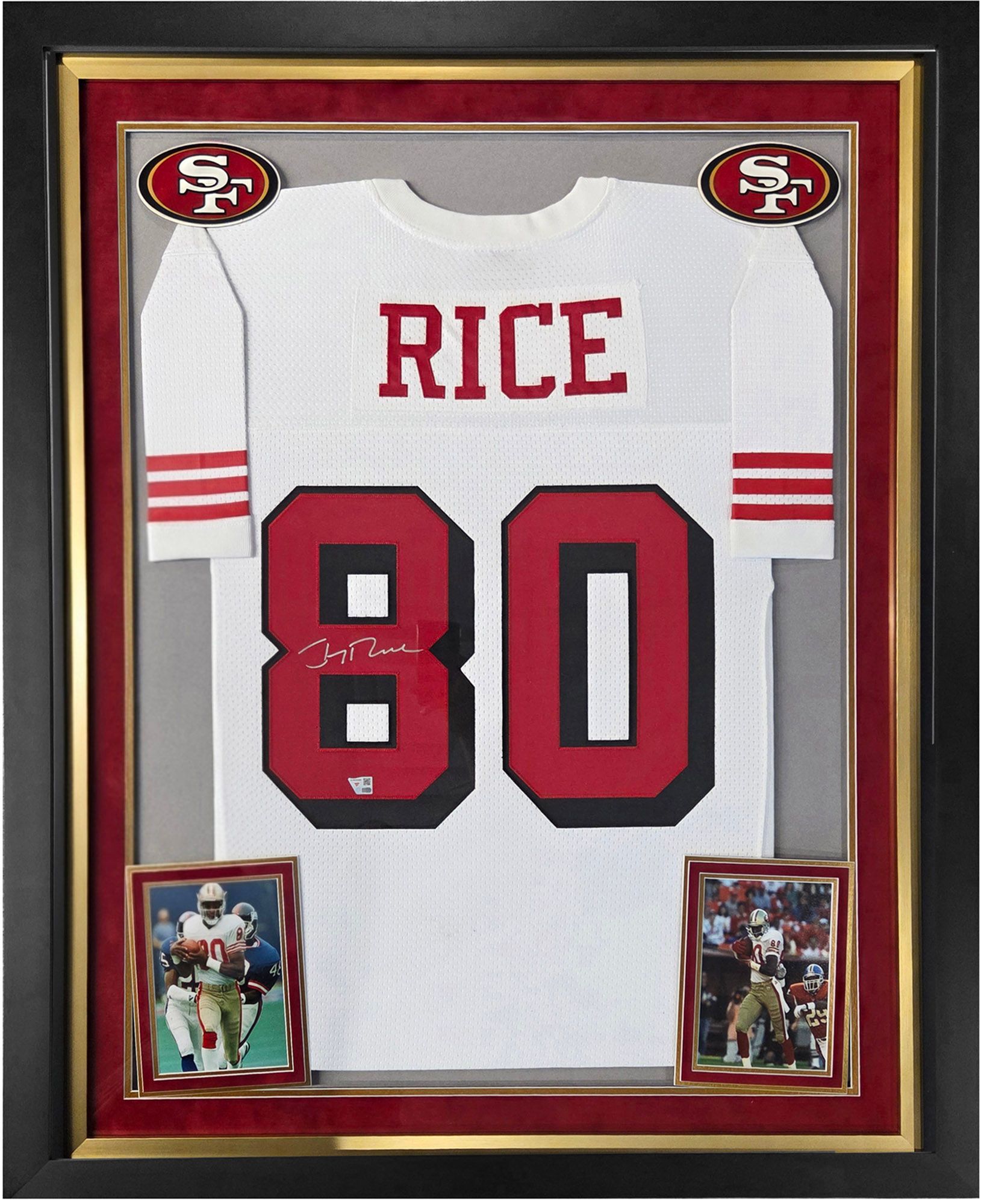 Framed NFL San Francisco 49ers Jerry Rice #80 Authentic