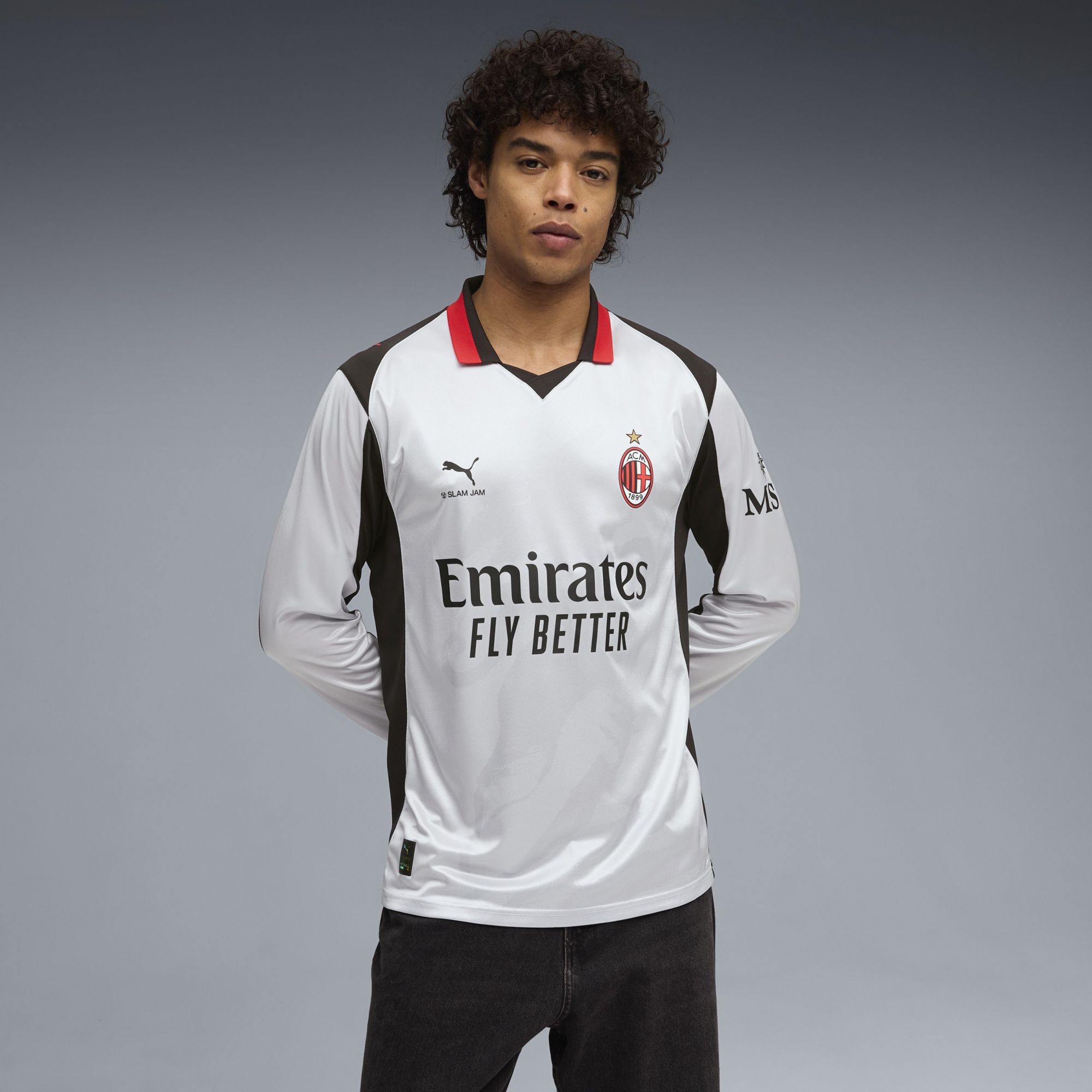 趣味・スポーツ・実用 AC Milan heroes PUMA Adult AC Milan 2026 Slam Jam Silver Replica Long Sleeve