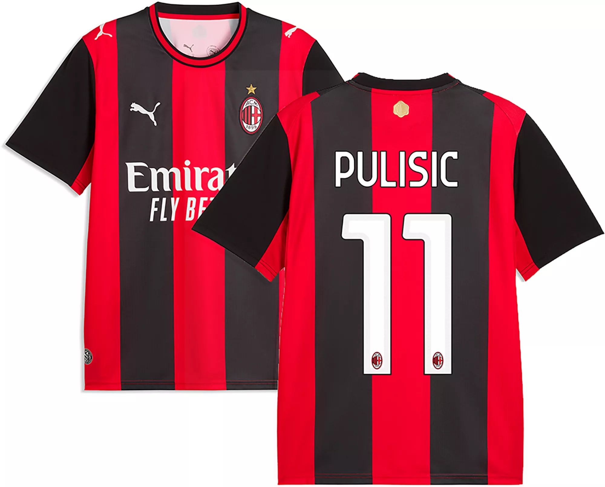 PUMA Adult AC Milan Christian Pulisic #11 2026 Home Replica Jersey