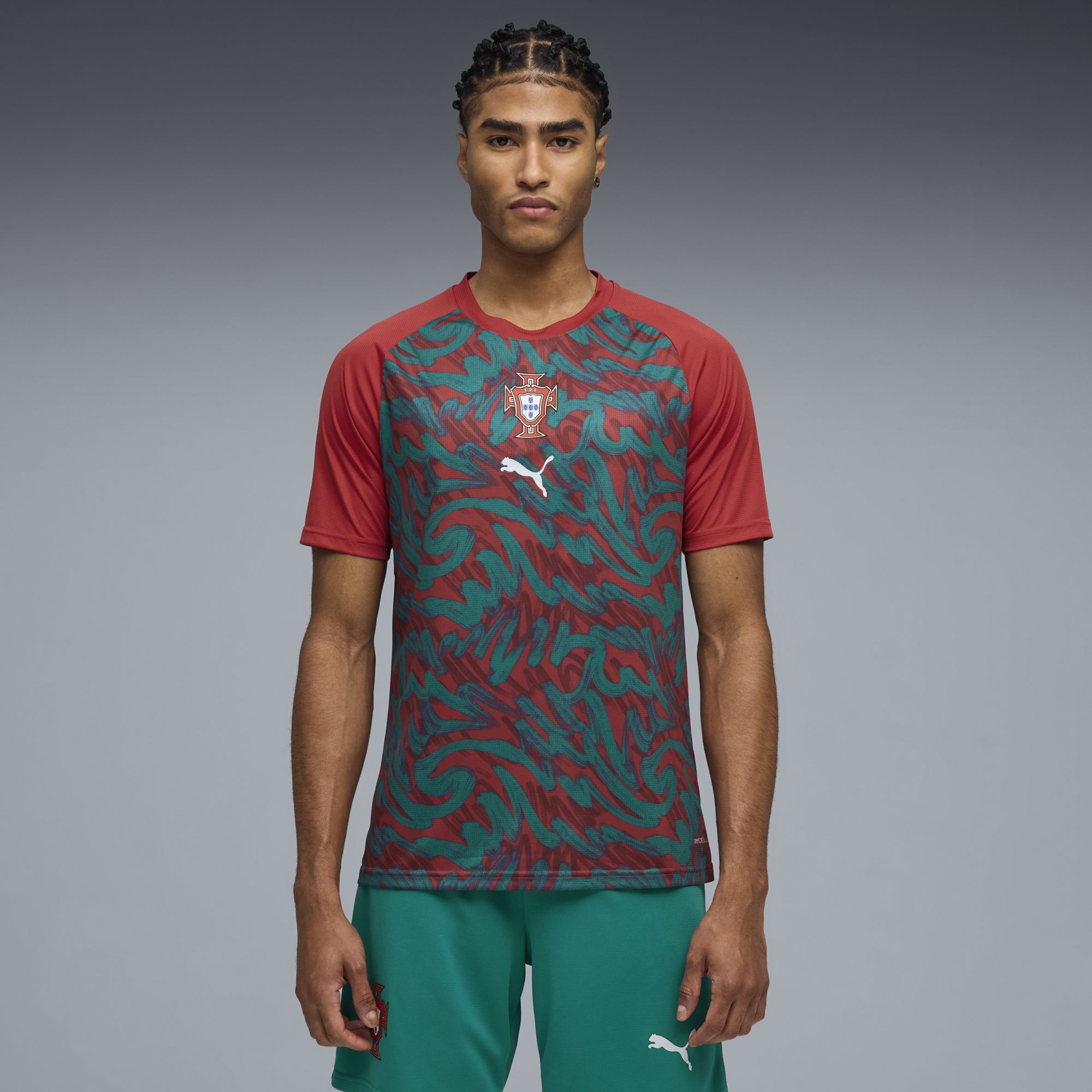 リメイク ジャージ パッチワーク puma nike adidas 刺繍 赤 PUMA Adult Portugal Red World Cup 2026 Home Prematch Jersey