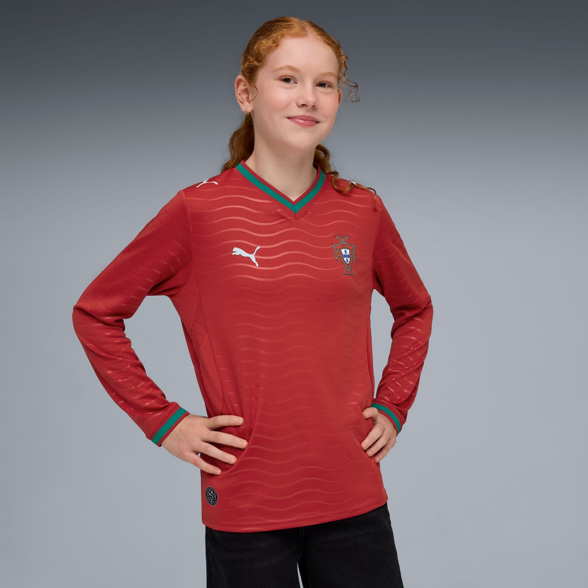 PUMA Youth Portugal 2026 Home Long Sleeve Replica Jersey | Dick's