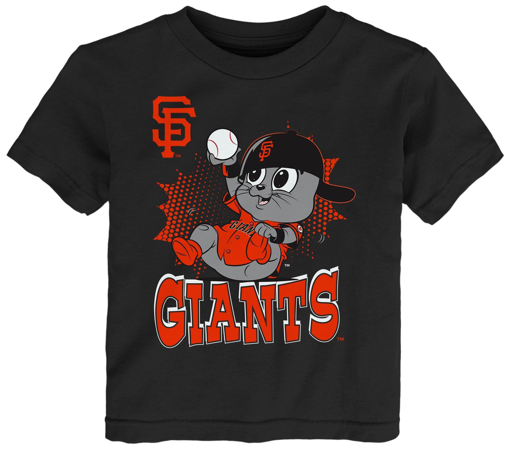 MLB Team Apparel Toddler San Francisco Giants Black Mascot T-Shirt