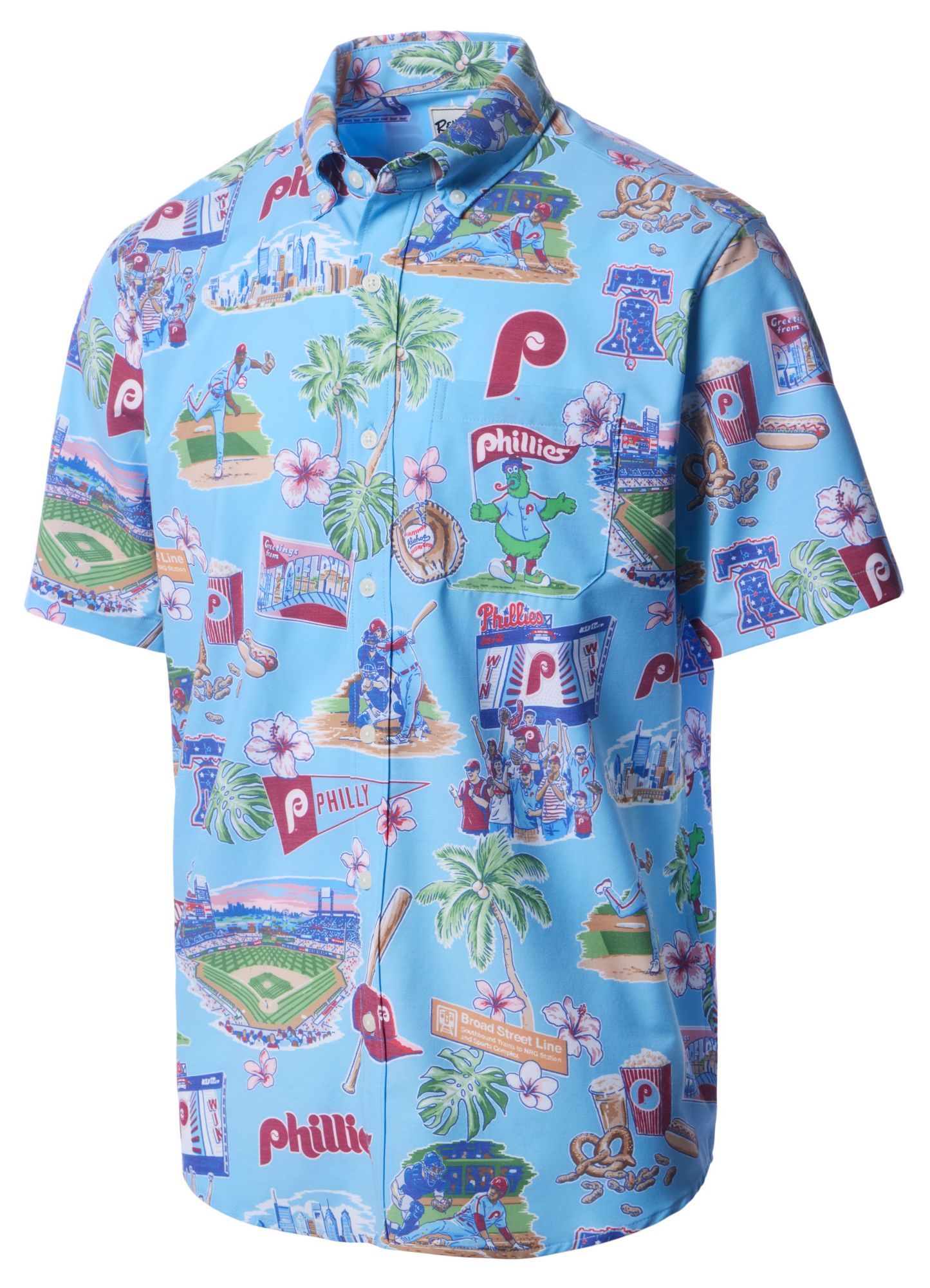 phillies dress shirt Cutter & Buck Philadelphia Phillies Mono Advantage Eco Tri-Blend Pique Mens Long Sleeve Knitted Button Up Shirt in Liberty Navy