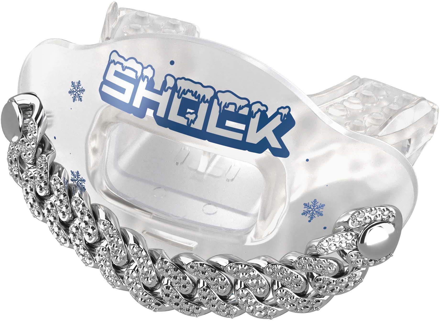 Shock Doctor Max Airflow Lip Guard - 3D Bling Chain Ice Clear