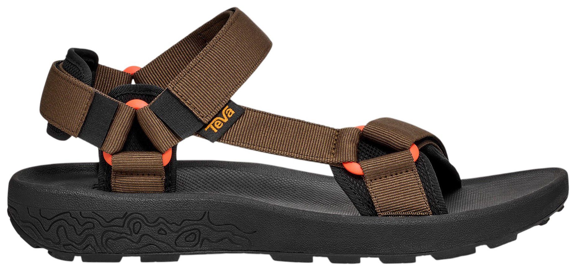 Teva Men’s Brown and Black Outdoor Sandals with Velcro straps Size 8 Men main image 2