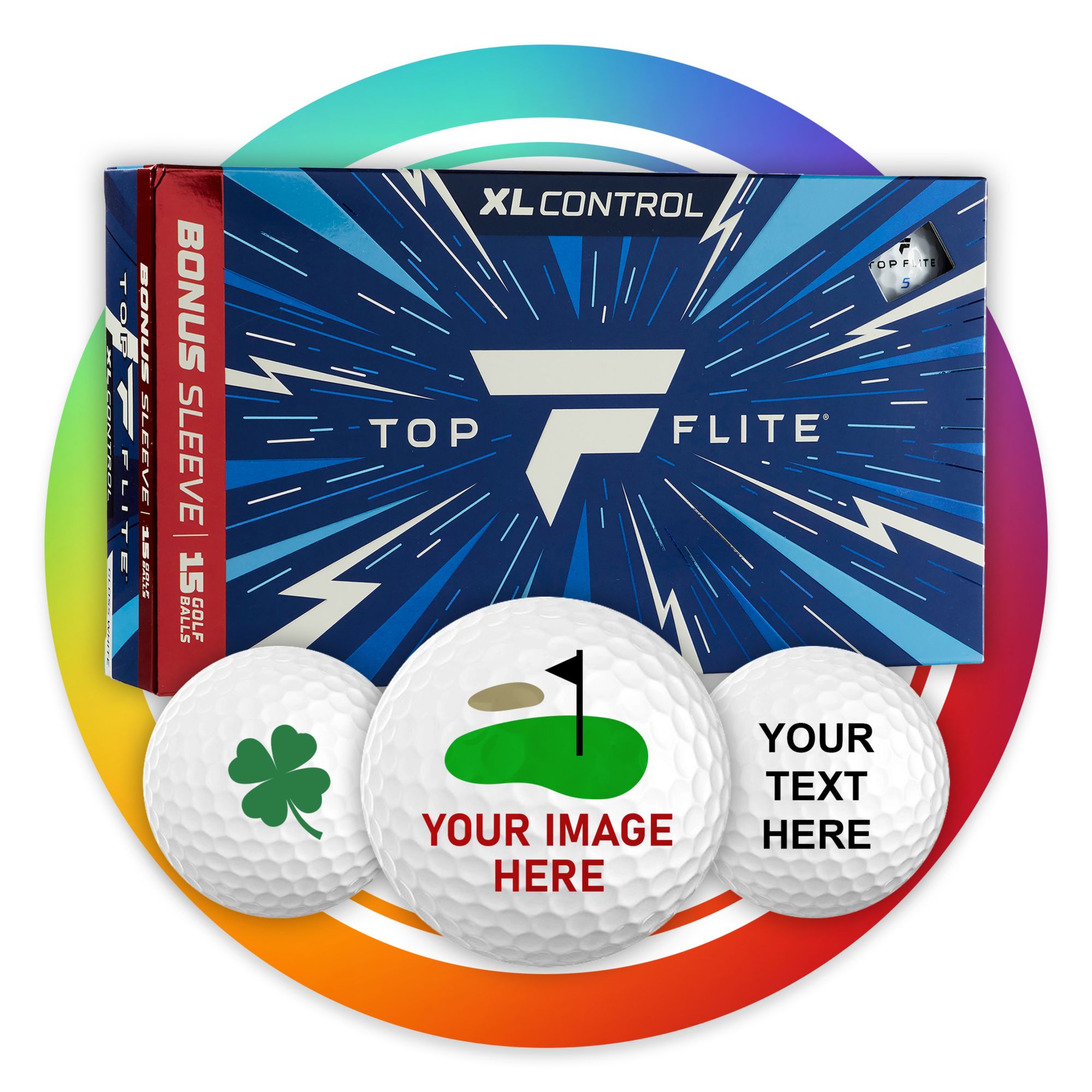 Top Flite XL Control Personalized Golf Balls - 15 Pack | Dick's