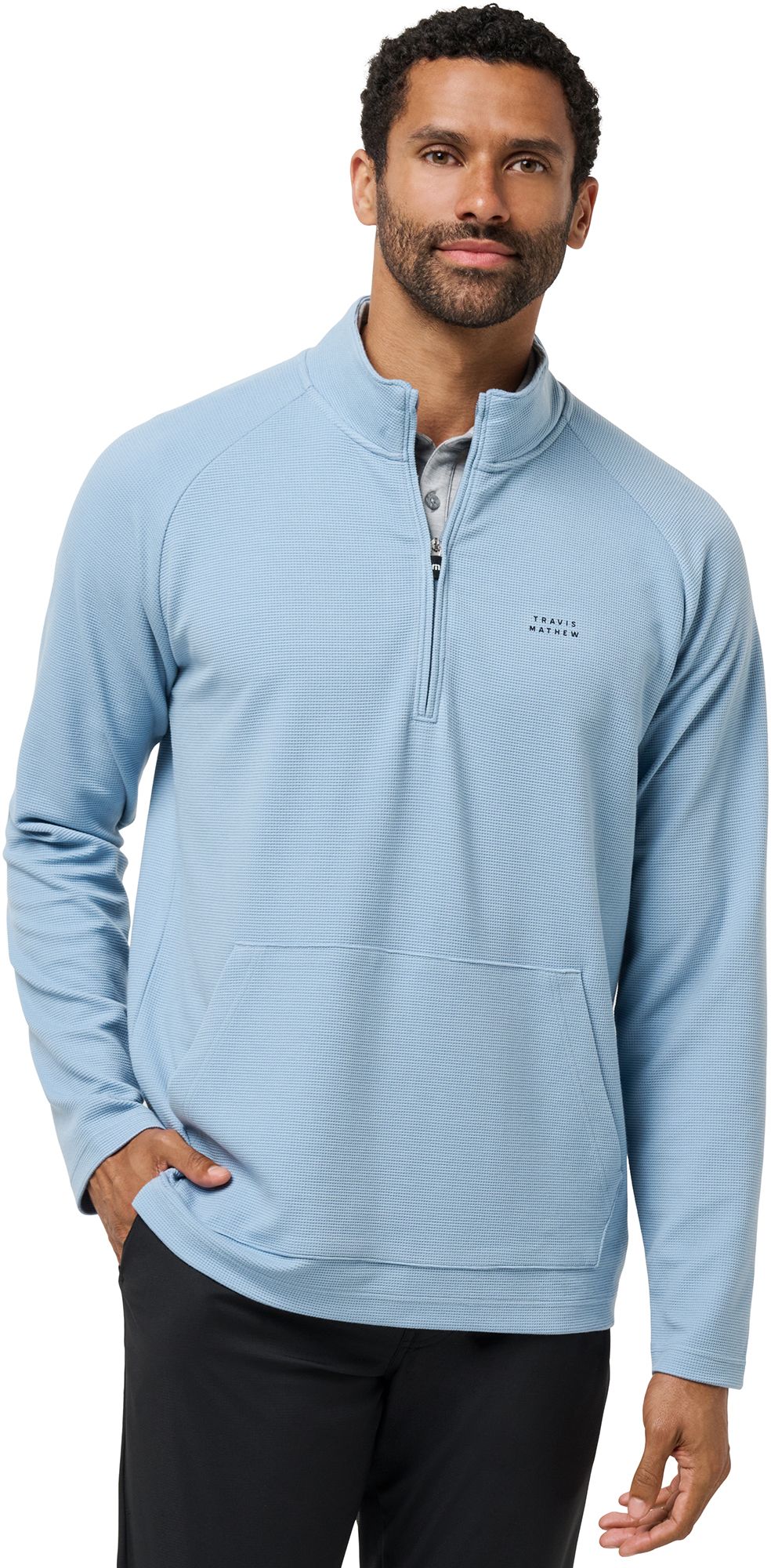 TravisMathew Men's Perfromance Waffle Golf 1/4 Zip | Golf Galaxy