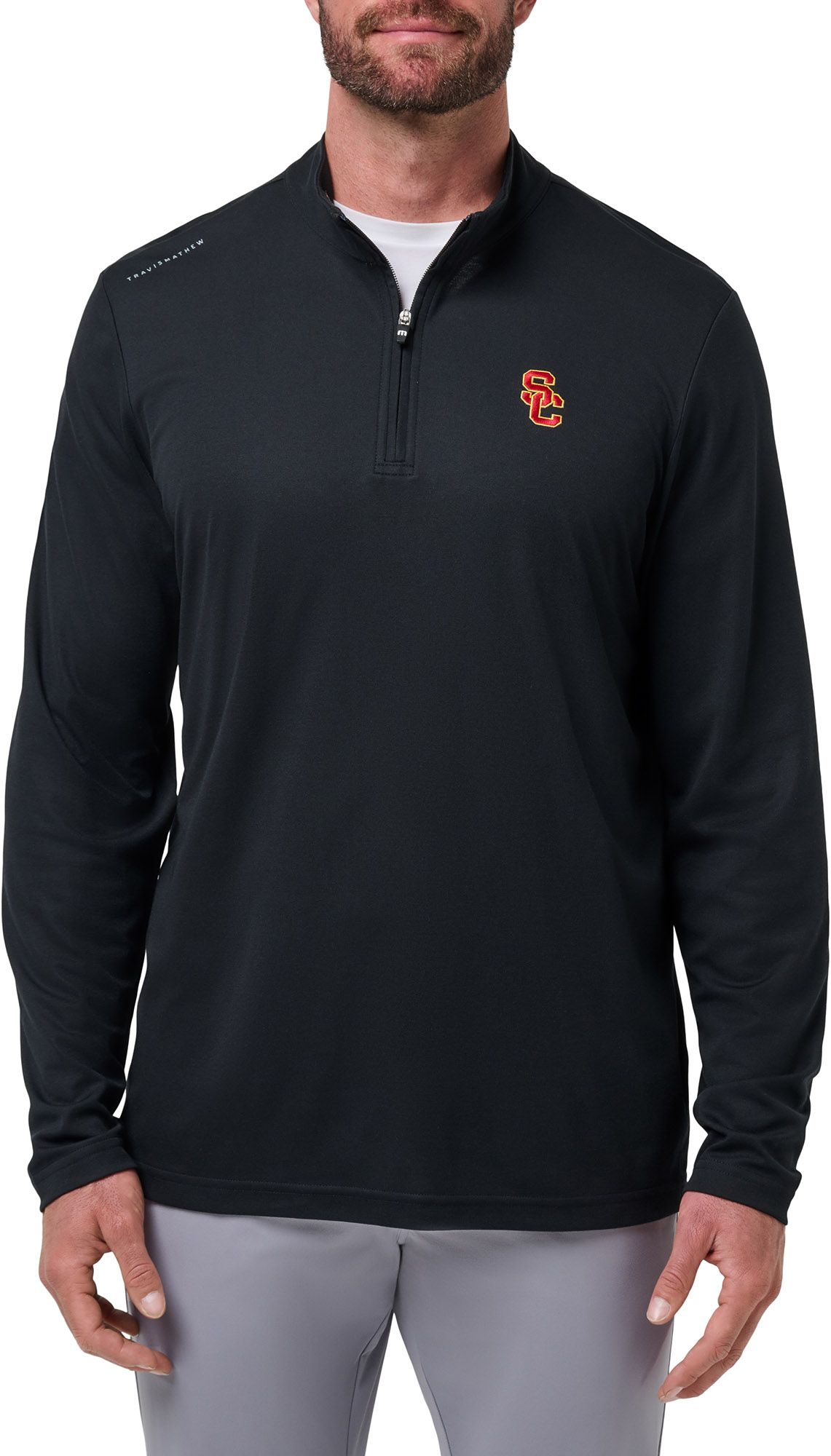 TravisMathew Men's USC Trojans Black 'Time to Tailgate' Quarter