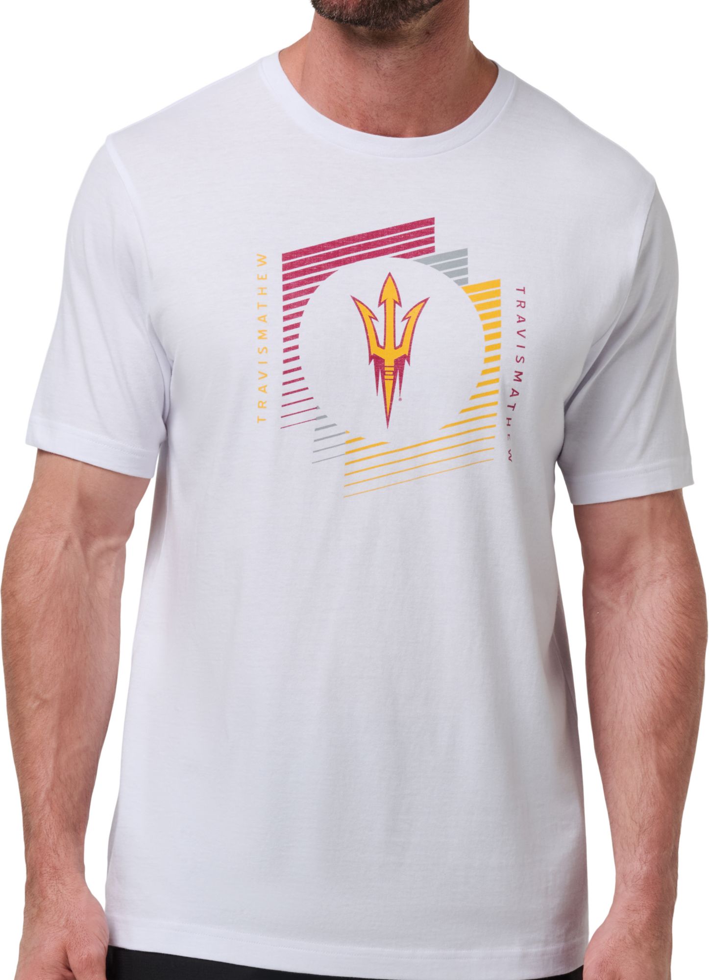 TravisMathew Men's Arizona State Sun Devils White Underdogs Short