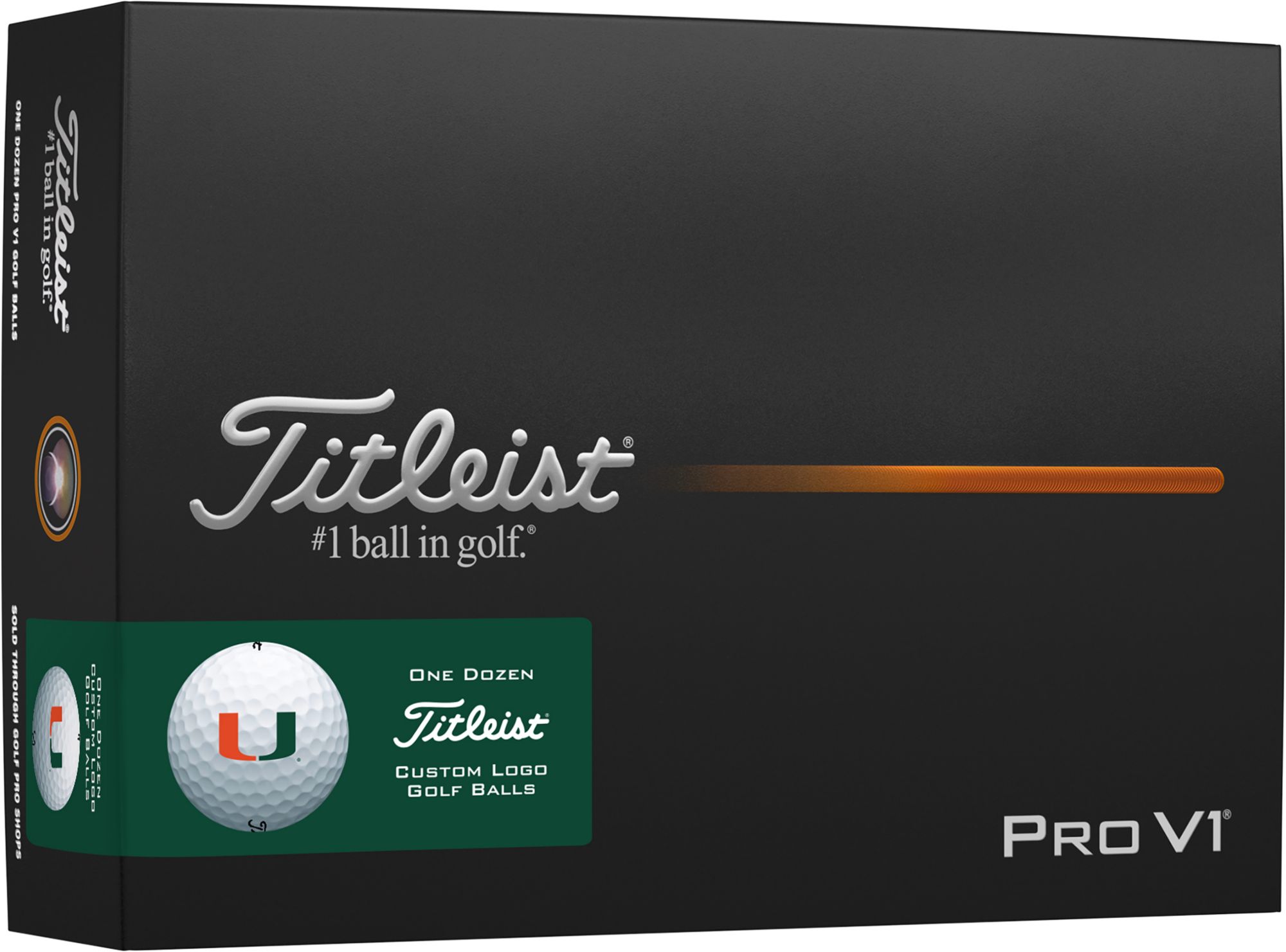 Titleist 2025 Pro V1 Miami Hurricanes Golf Balls | Dick's Sporting