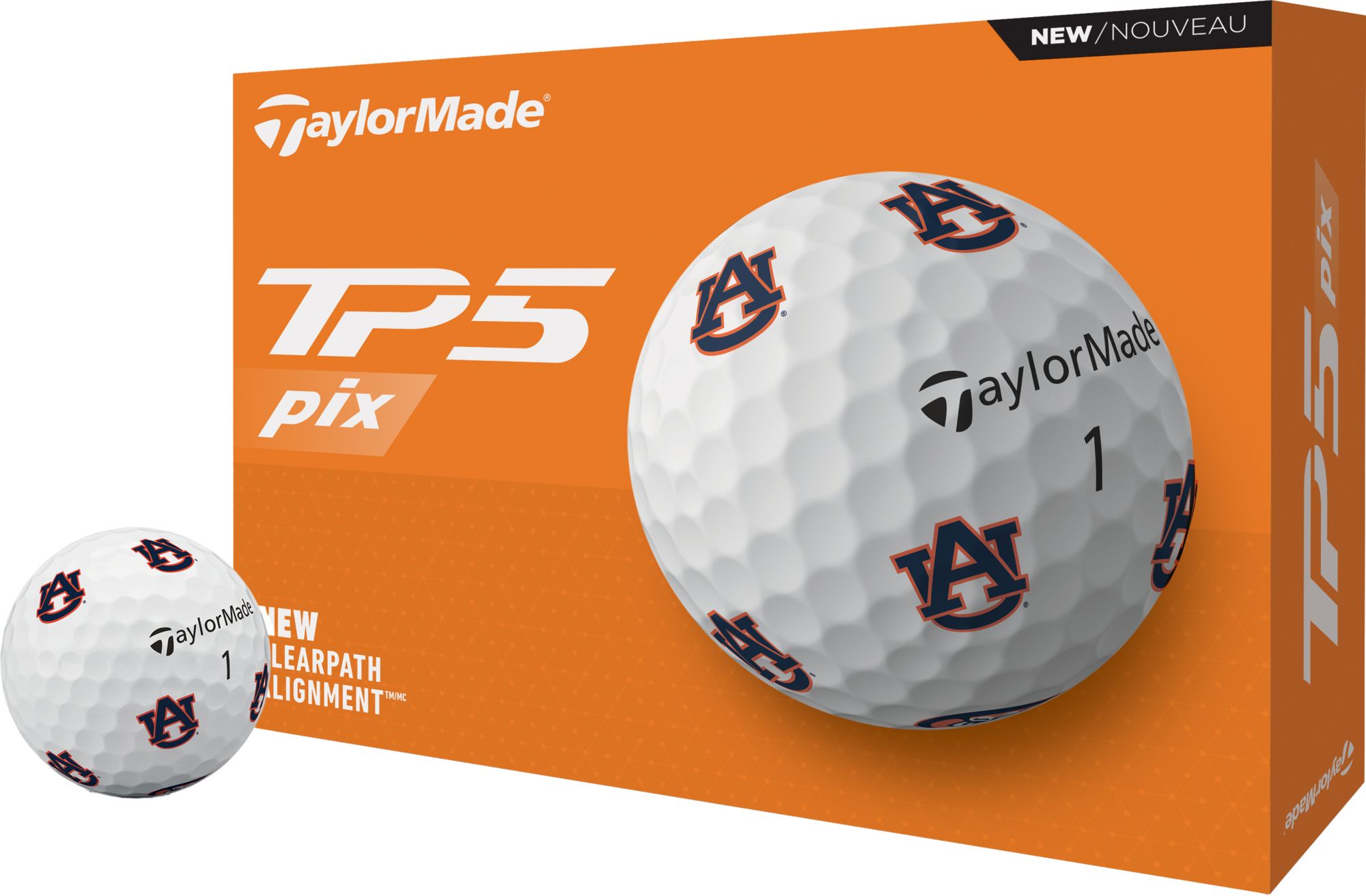 TaylorMade 2024 TP5 pix 3.0 Auburn Golf Balls | Dick's Sporting Goods