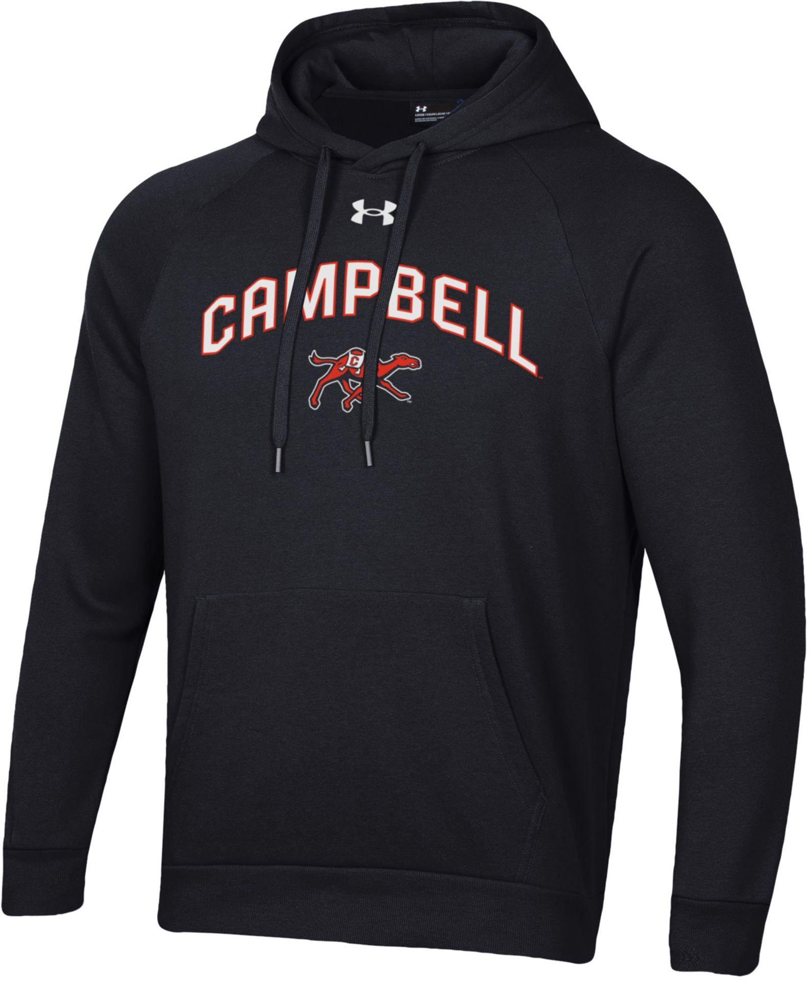 Under Armour Men's Campbell Fighting Camels Black Rival Fleece Pullover Hoodie