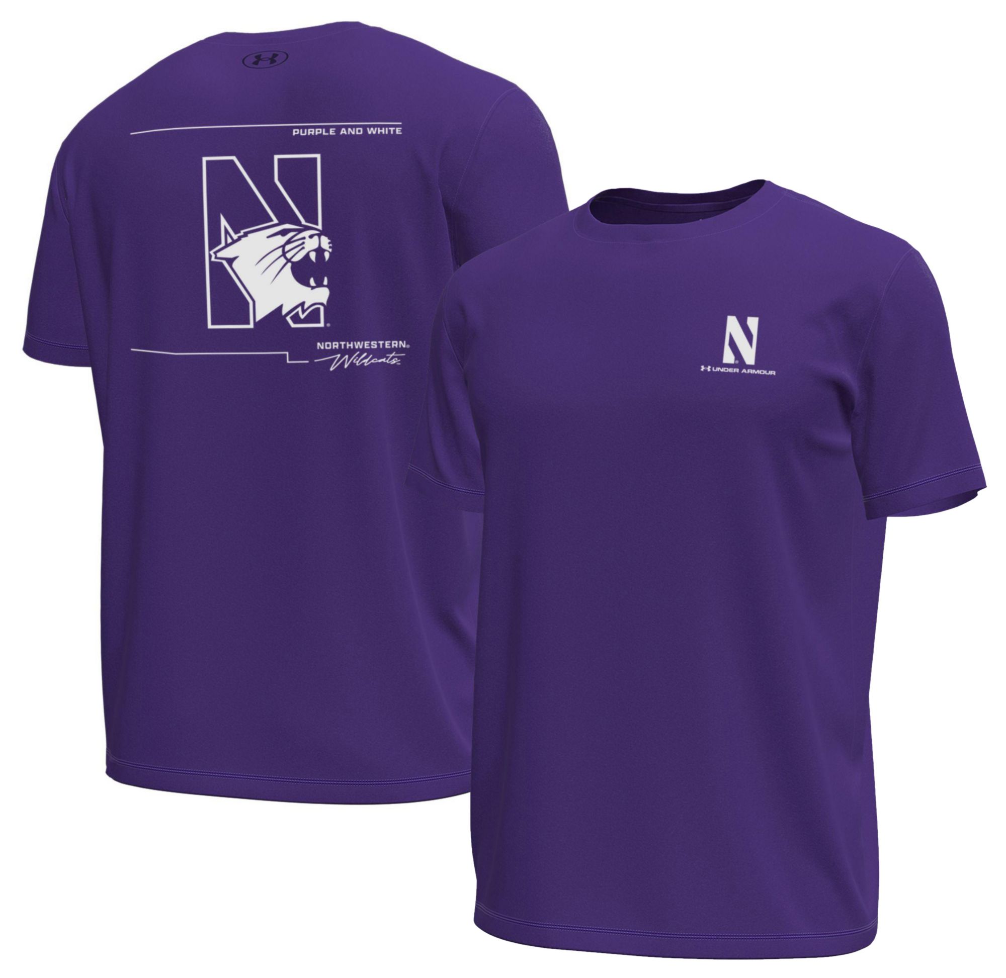Under Armour 天理大紫Tシャツ M Under Armour Men's Northwestern Wildcats Purple Tech Stretch Short
