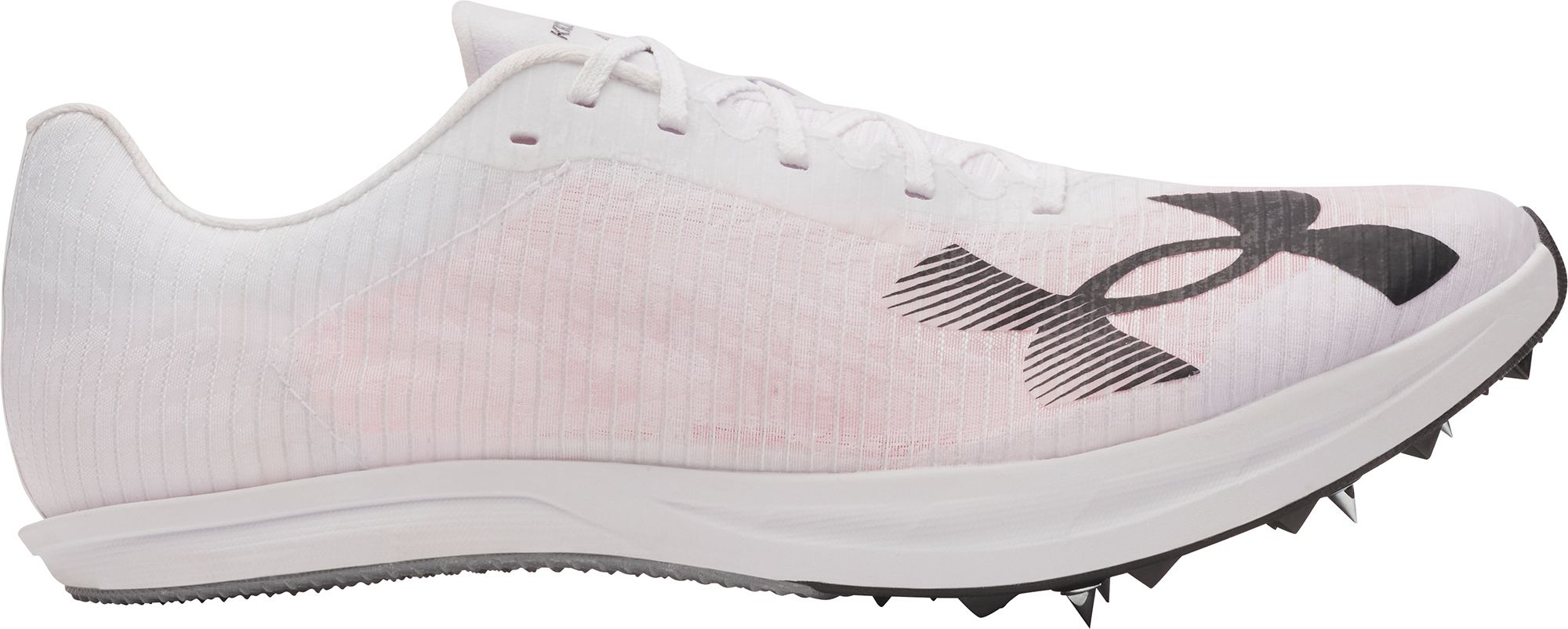 Under Armour Unisex Kick Distance 4 Track Spikes White sz. M8/W9.5 Under Armour Kick Distance All Event Track Spikes Low White  main image 3