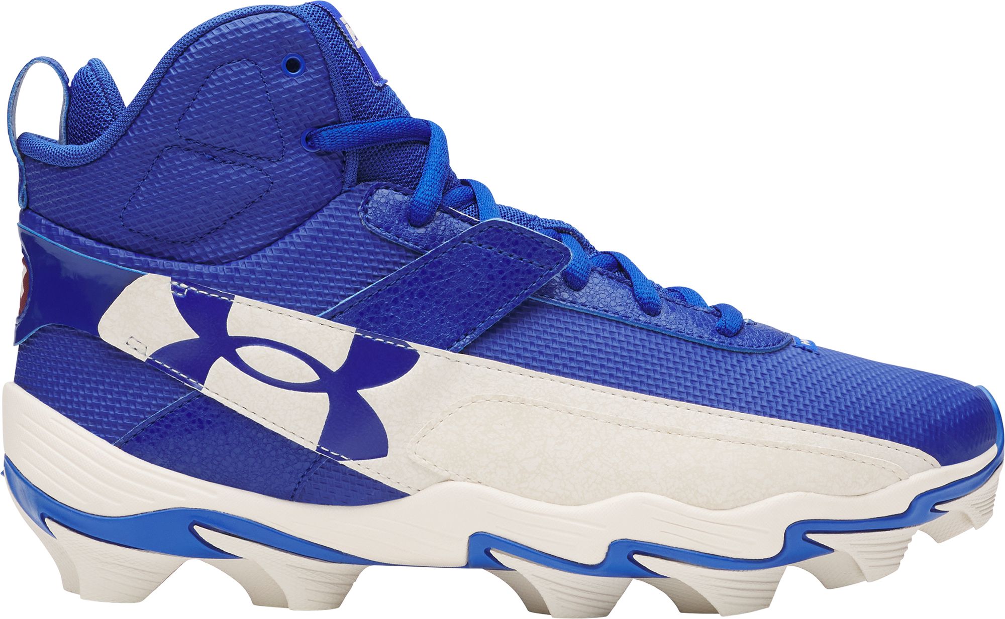 Under Armour スパイク シルバー/ブルー Under Armour Men's Harper 10 RM Mid Baseball Cleats | Dick's
