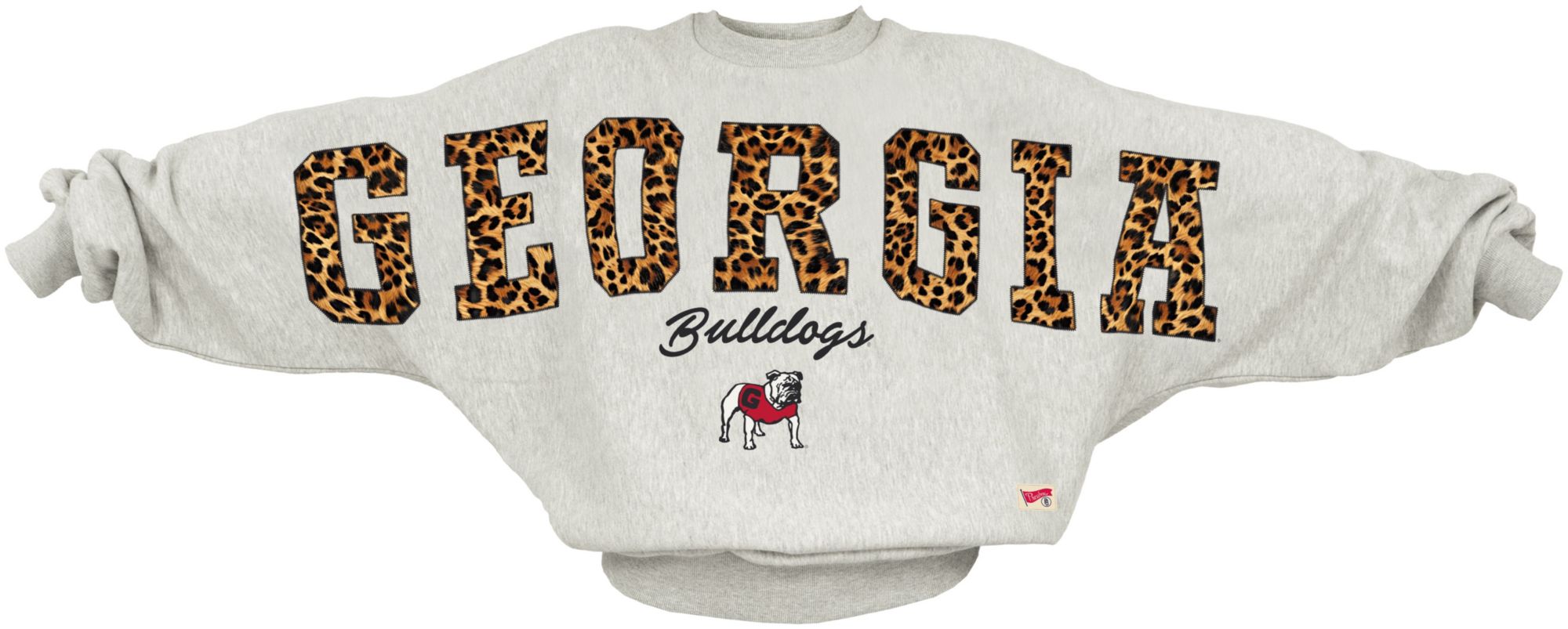Pressbox Women's Georgia Bulldogs Ash Flannigan Crewneck