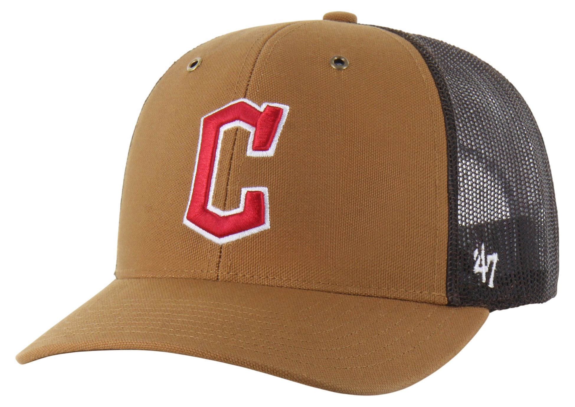 Carhartt x '47 Adult Cleveland Guardians Brown Adjustable Trucker