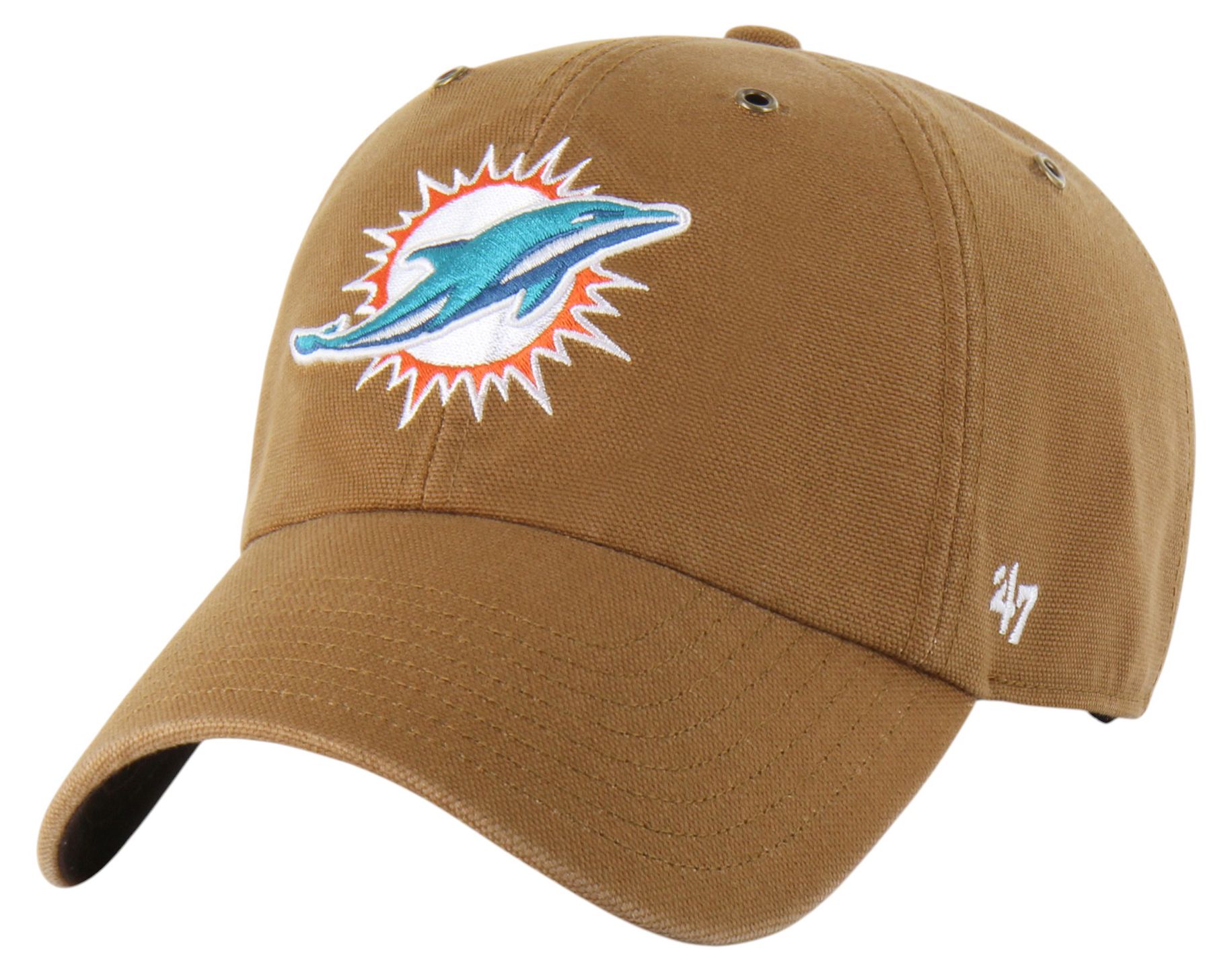 Carhartt x '47 Adult Miami Dolphins Clean Up Brown Dyed Adjustable
