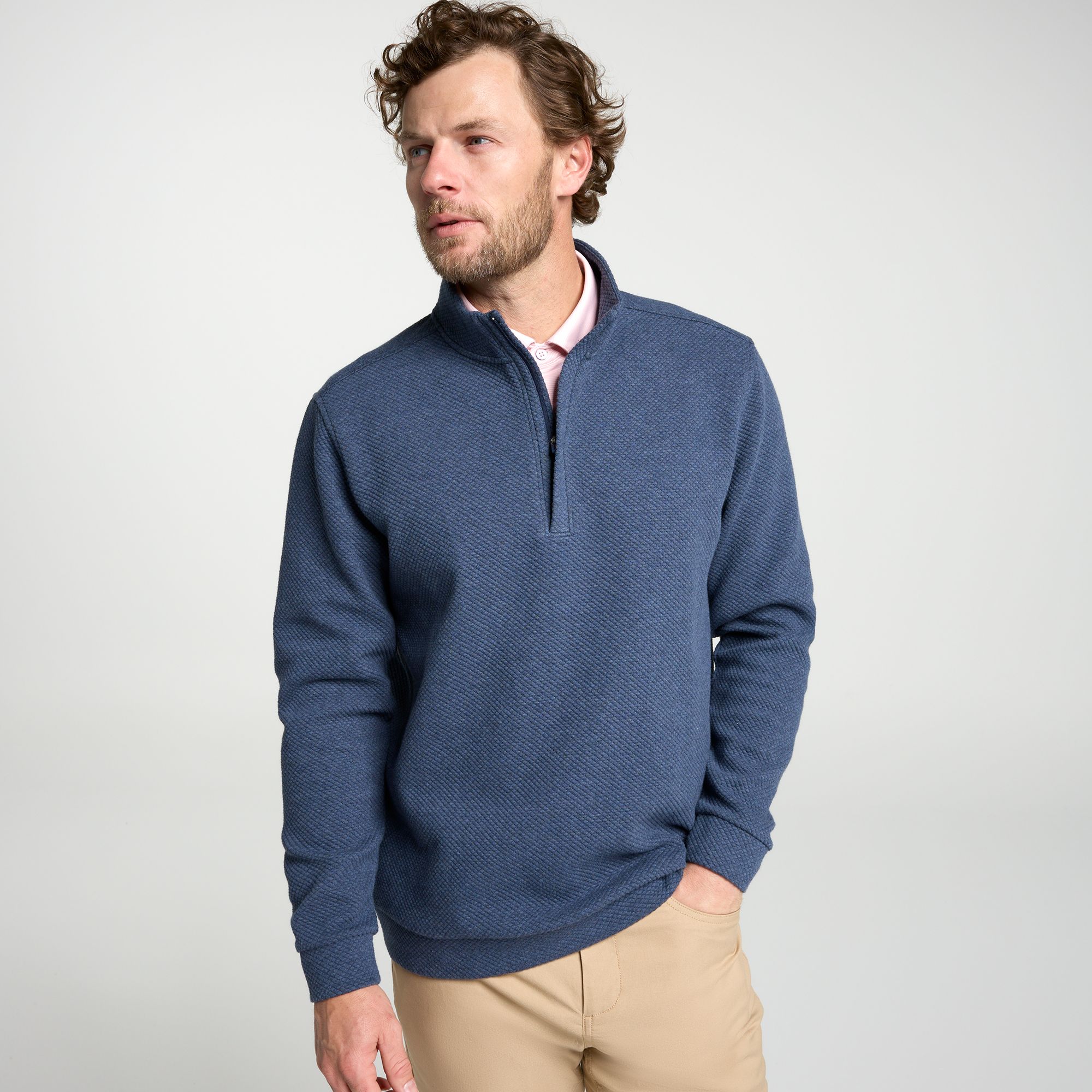 Walter Hagen Men's Clubhouse Textured 1/4 Zip Golf Pullover | Golf