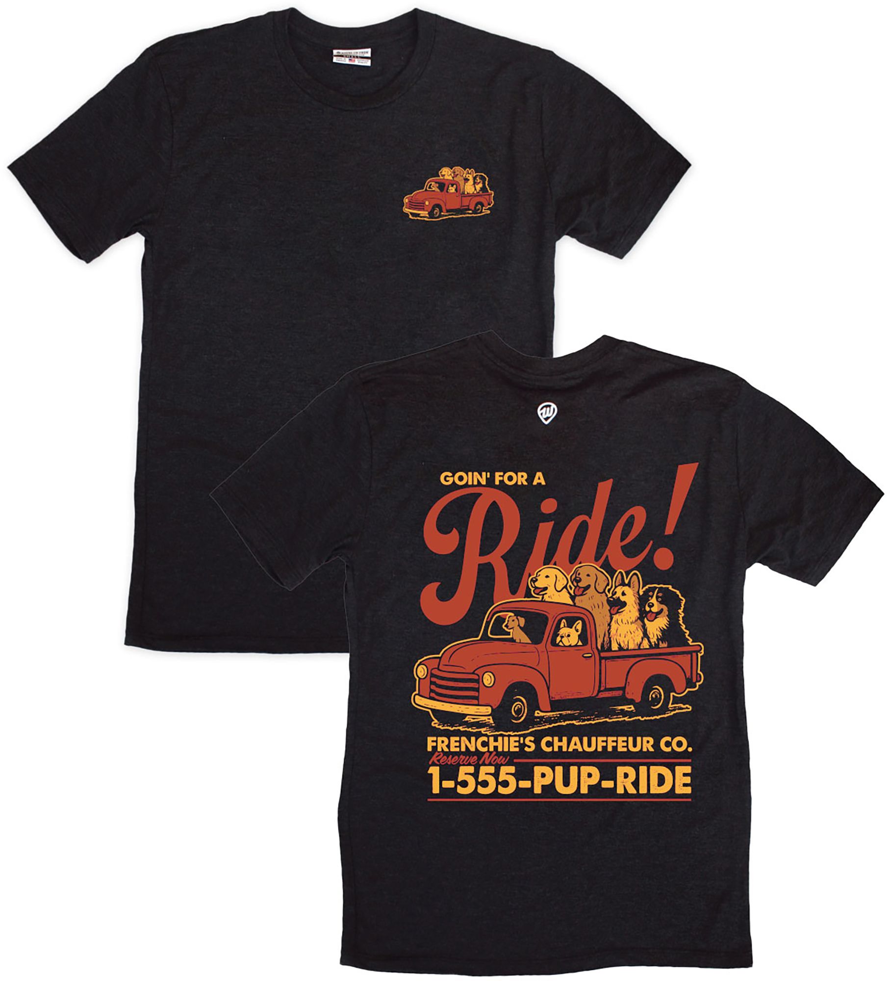 Where I'm From Men's Goin For A Pup Ride Short Sleeve T-Shirt